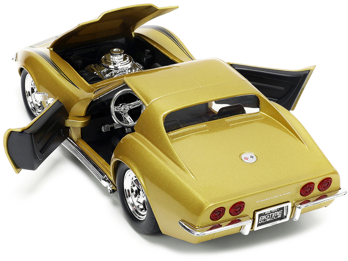 Jada 1969 Chevrolet Corvette Stingray ZL-1 Gold Metallic with Black Stripe "Bigtime Muscle" Series 1/24