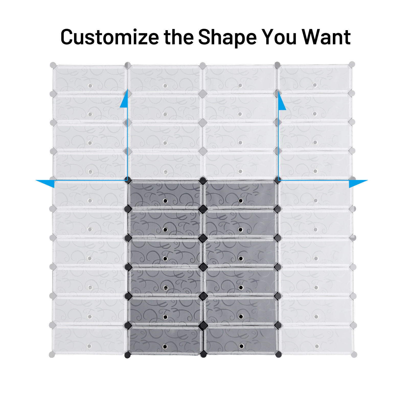 SlickBlue 12 Cube Storage Organizer with Flip Doors and Shelves