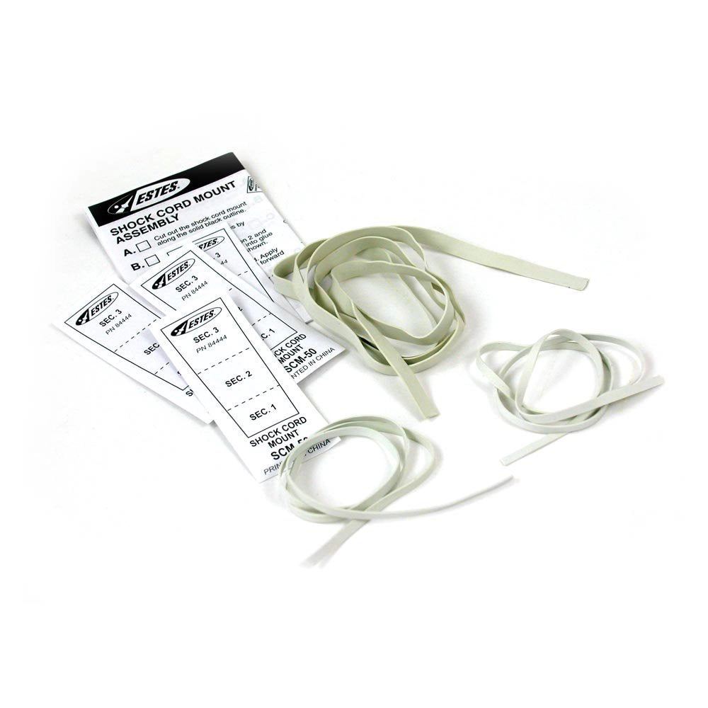 Estes Shock Cords and Mount Pack for Model Rockets - Replacement Shock Cords and Mounts