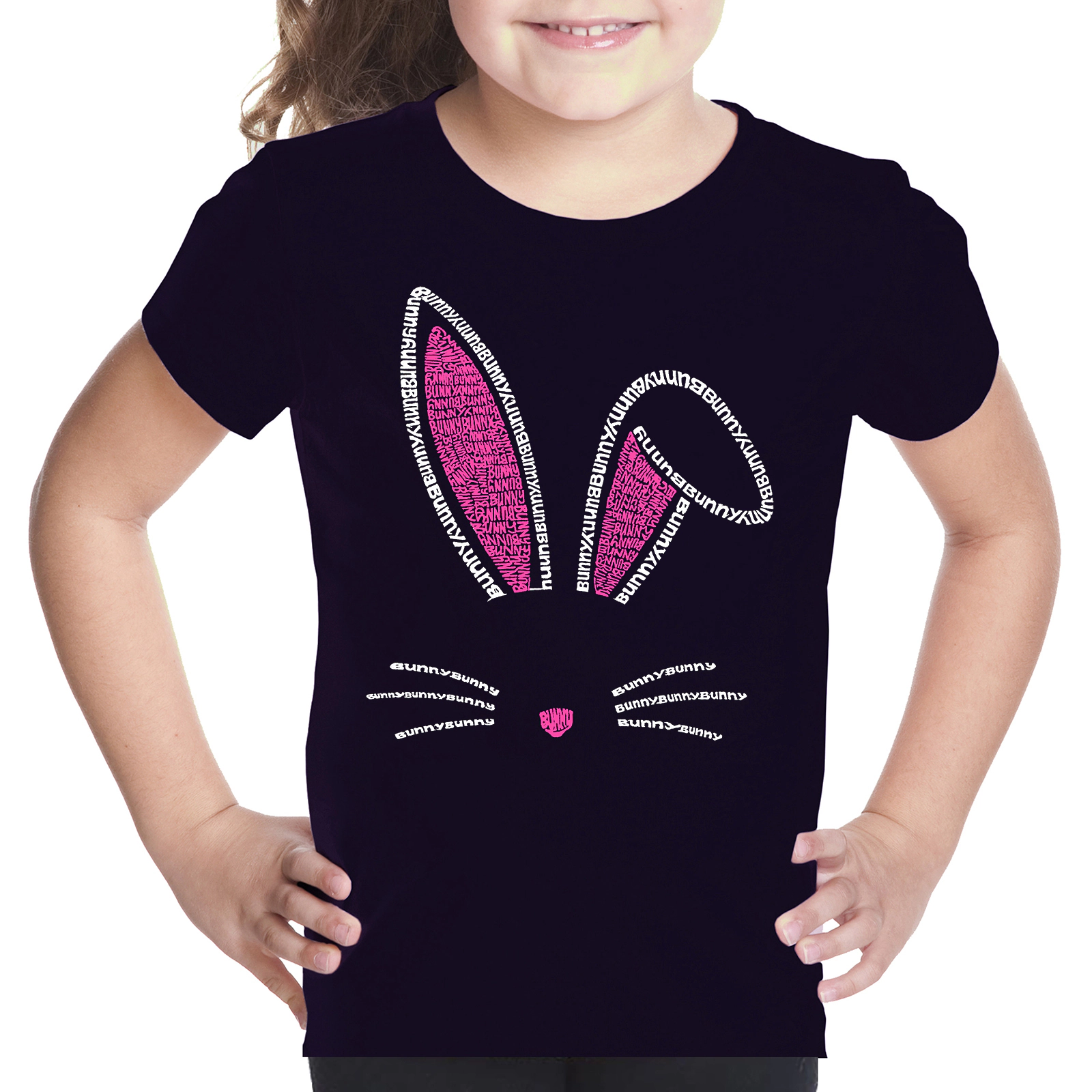 LA Pop Art Girls Word T-Shirt - Bunny Ears