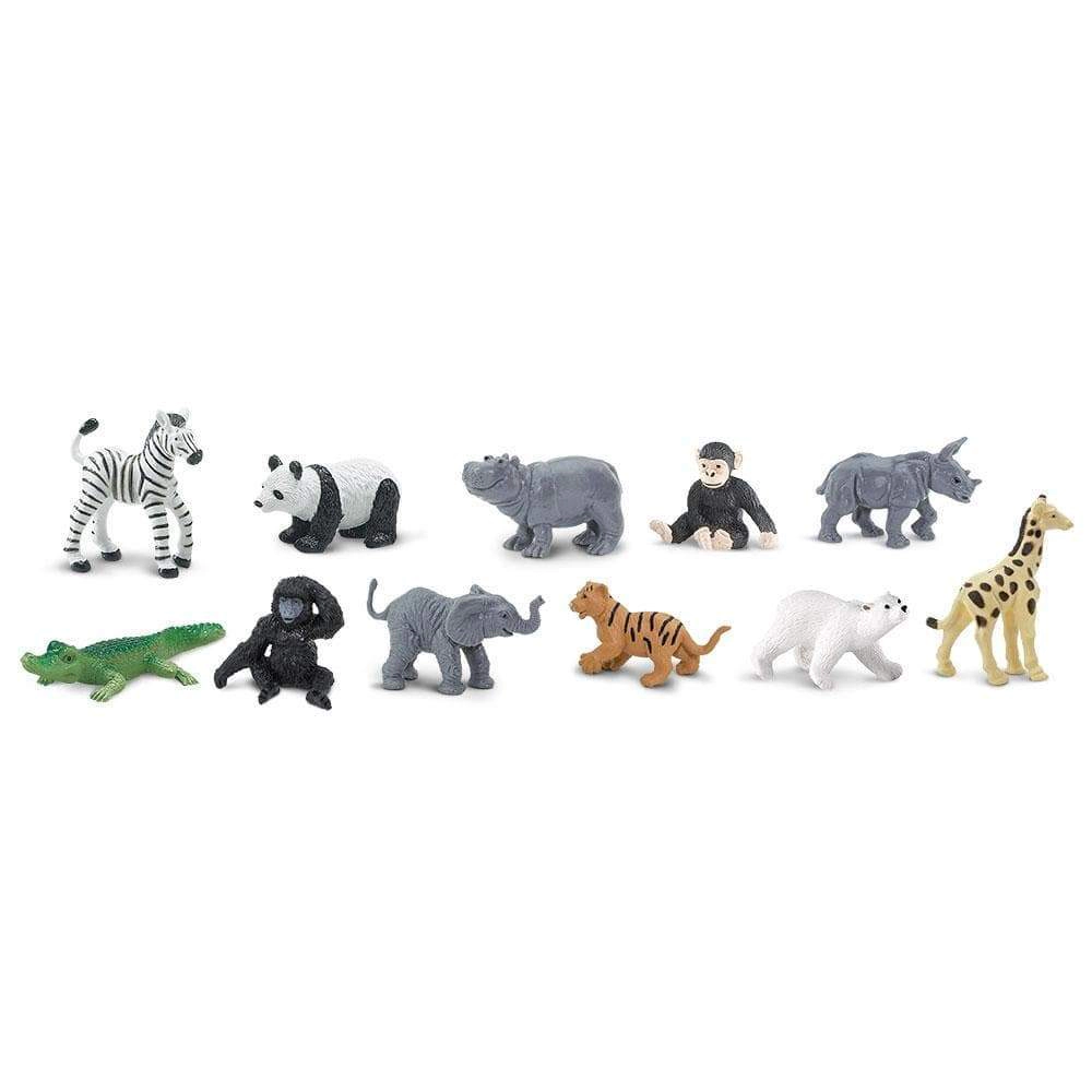 Safari Ltd. - Baby Zoo Animals TOOB - contains 11 Mini Figurines