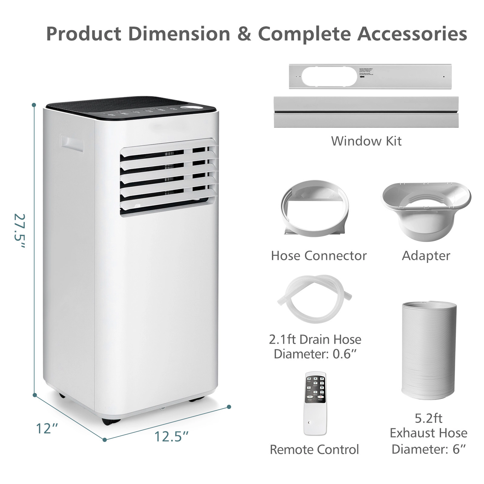 SlickBlue Unisex Portable 8000 BTU Air Conditioner