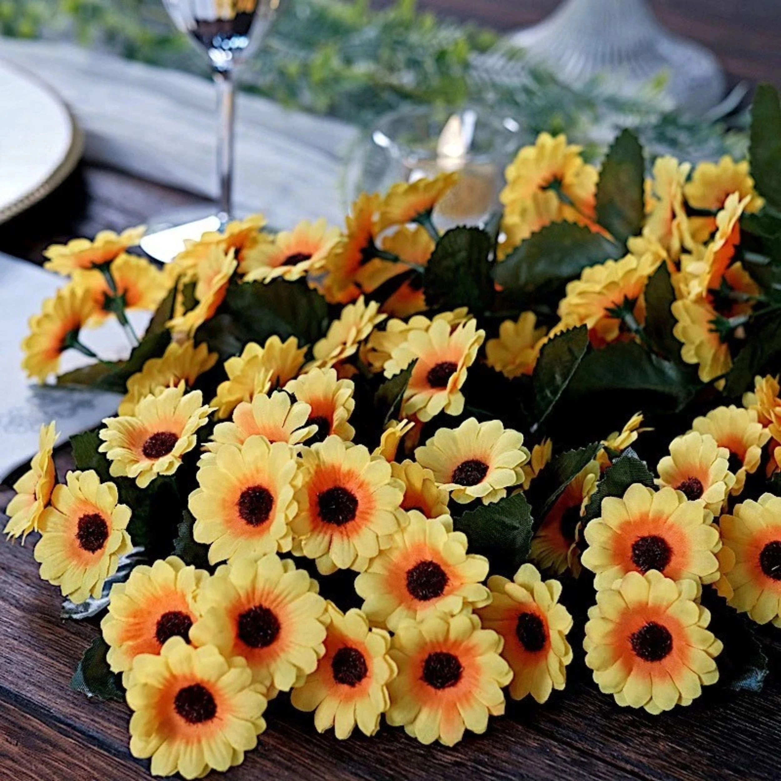 Home Collection 22-Inch Silk Artificial Sunflower Hanging Vine Bush
