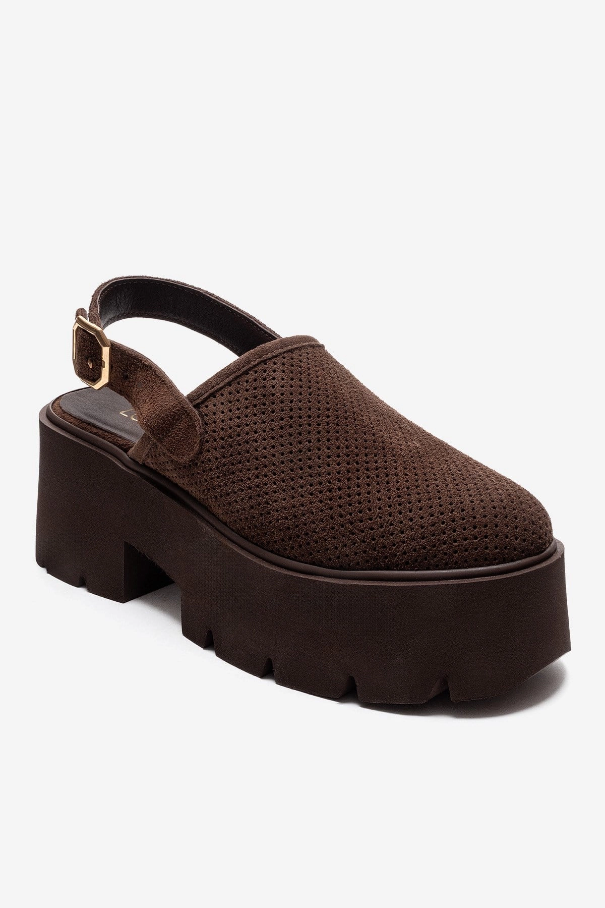 Forever & Always Womens Caldris Leather Platform Sandal
