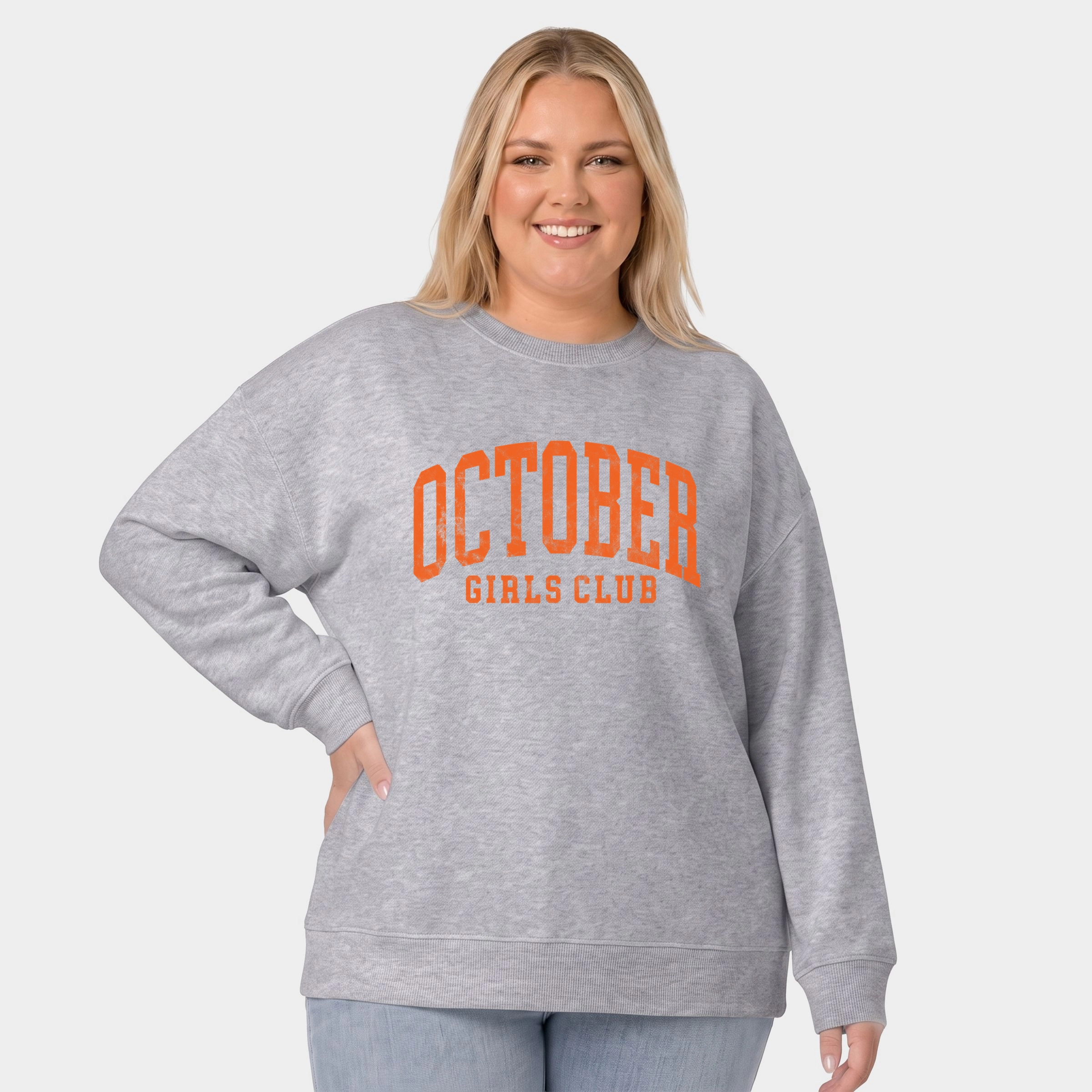 Simply Sage Market - Women's Plus Sized Graphic Sweatshirt October Girls Club