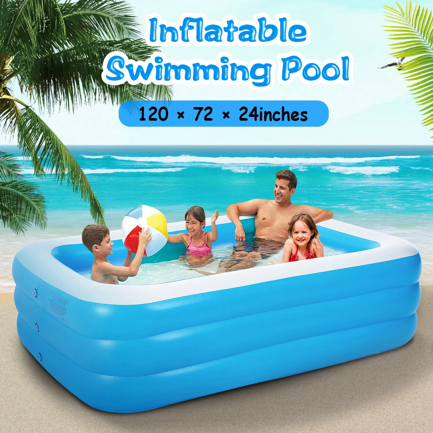 GBruno Large Family Inflatable Swimming Pool