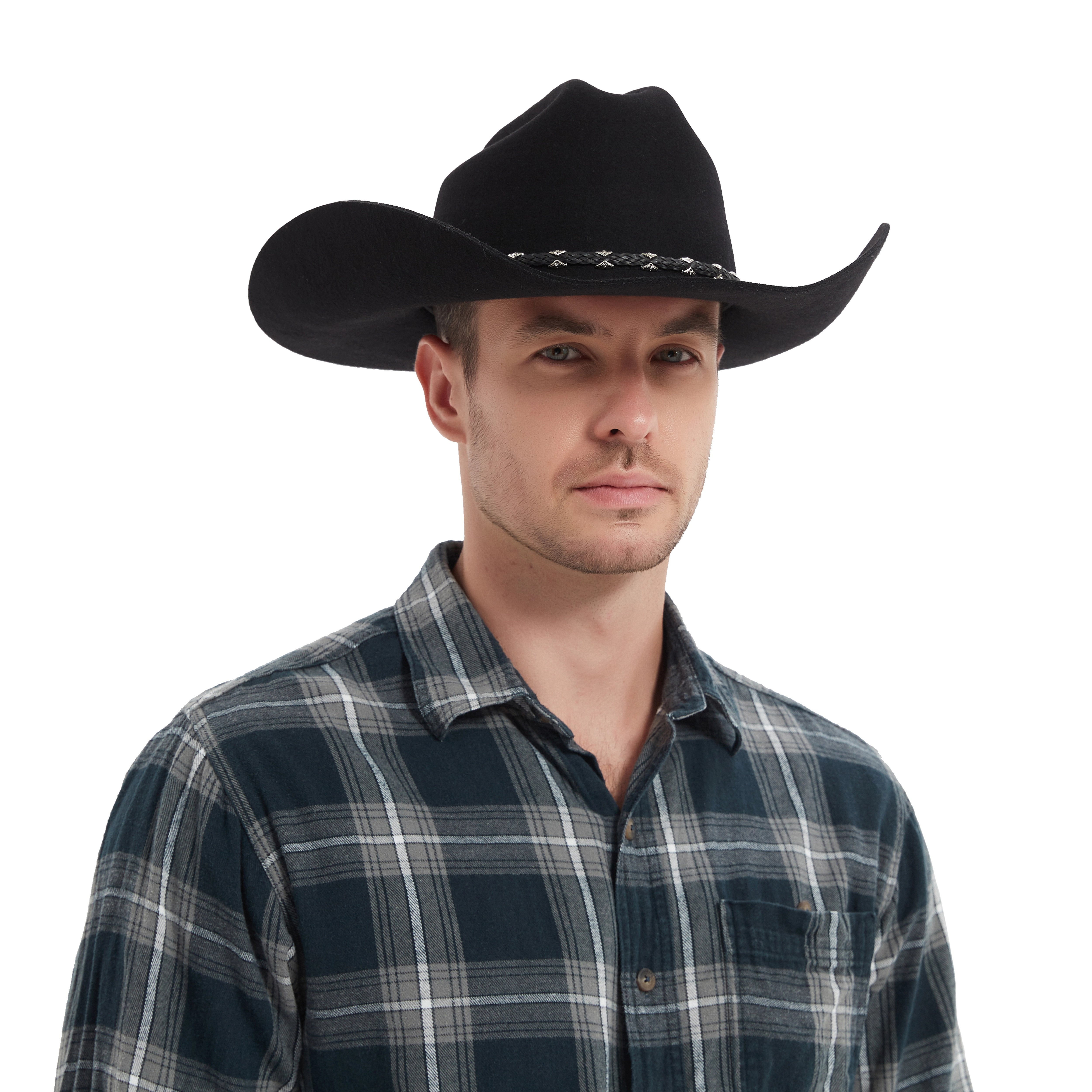 KANUT SPORTS Caney Wool Felt Cowboy Hat - 4" Brim, Water-Repellent, UPF50+