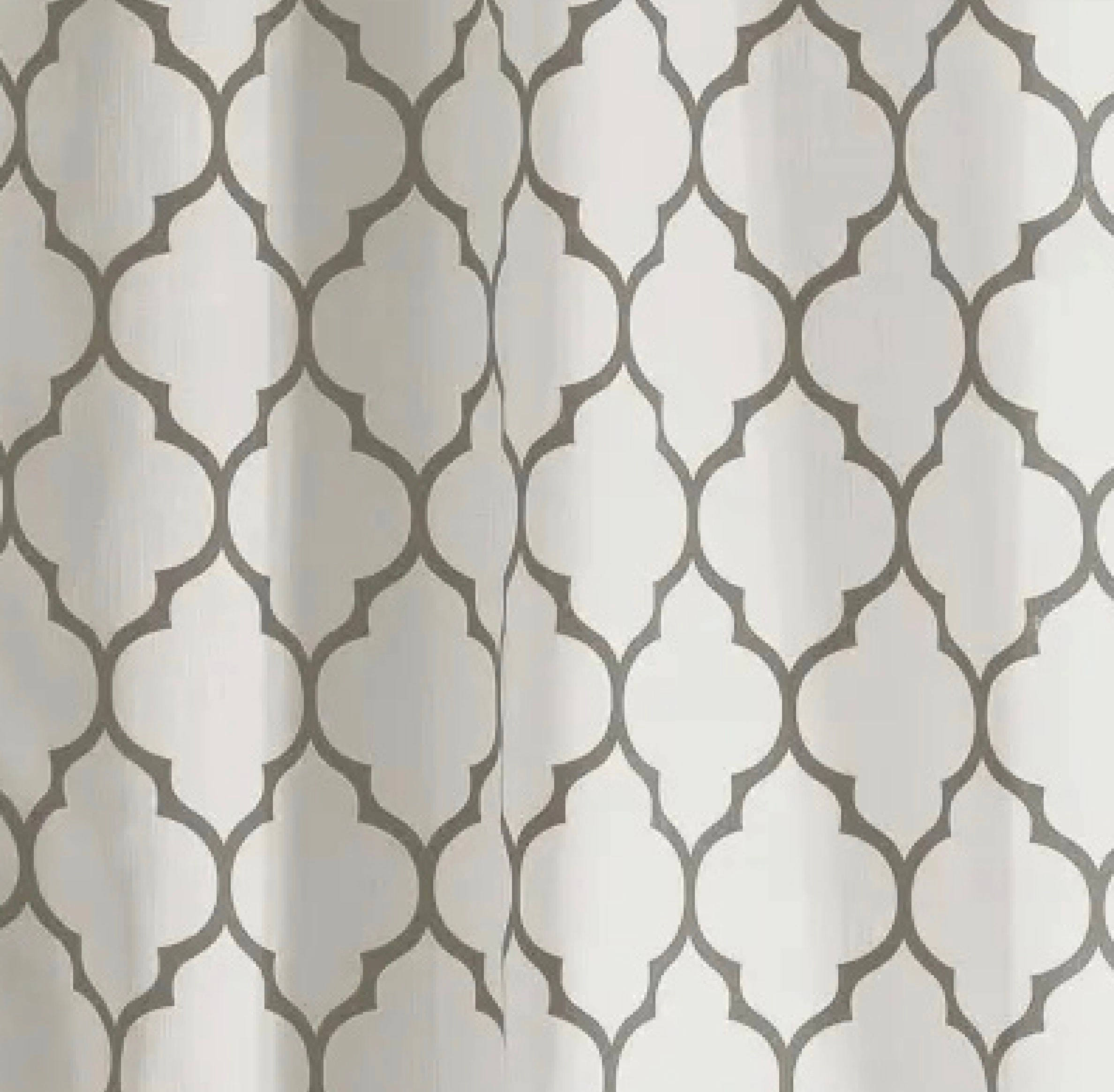 Kate Aurora Extra Long Fallon 2 Piece Sheer Lattice Design Grommet Top Window Curtain Panels - 112 in.