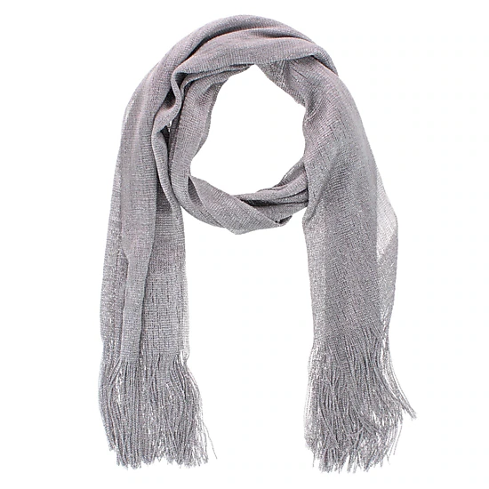 CTM Women's Shimmering Fringe Evening Shawl Scarf