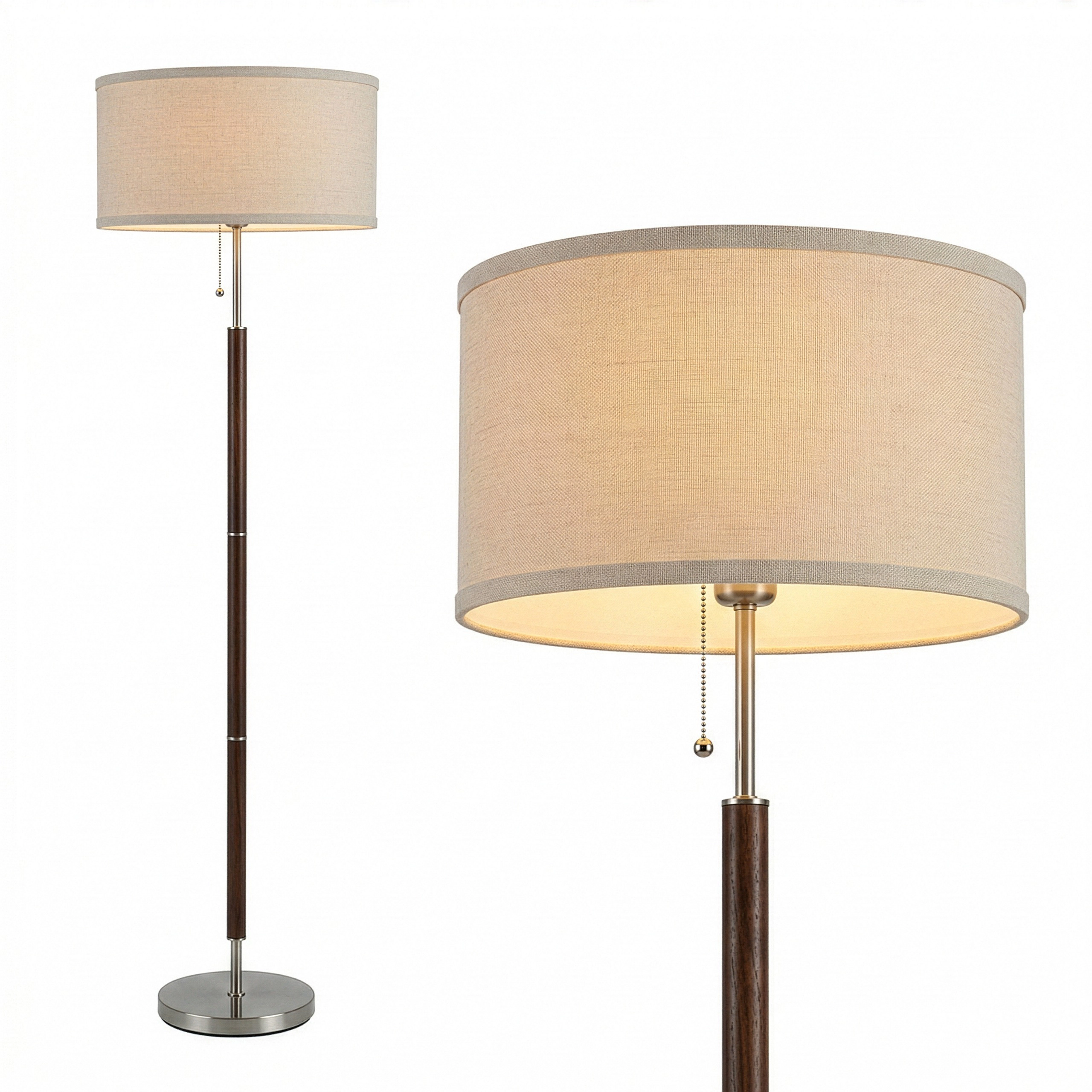 Brightech Carter Wood LED Floor Lamp