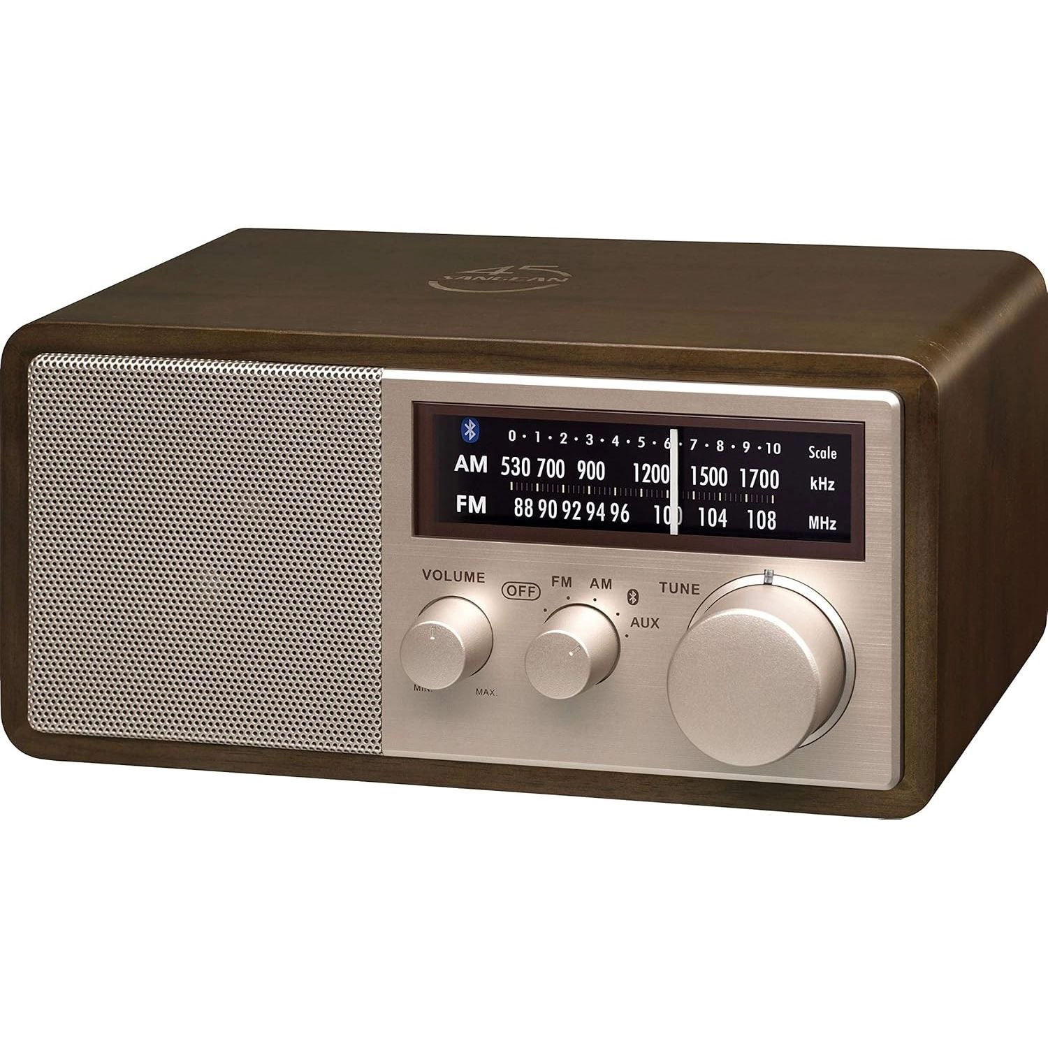 SANGEAN WR16 WR-16SE 45th Anniversary Wooden Cabinet Radio - AM/FM, Bluetooth 4.1, USB Phone Charging