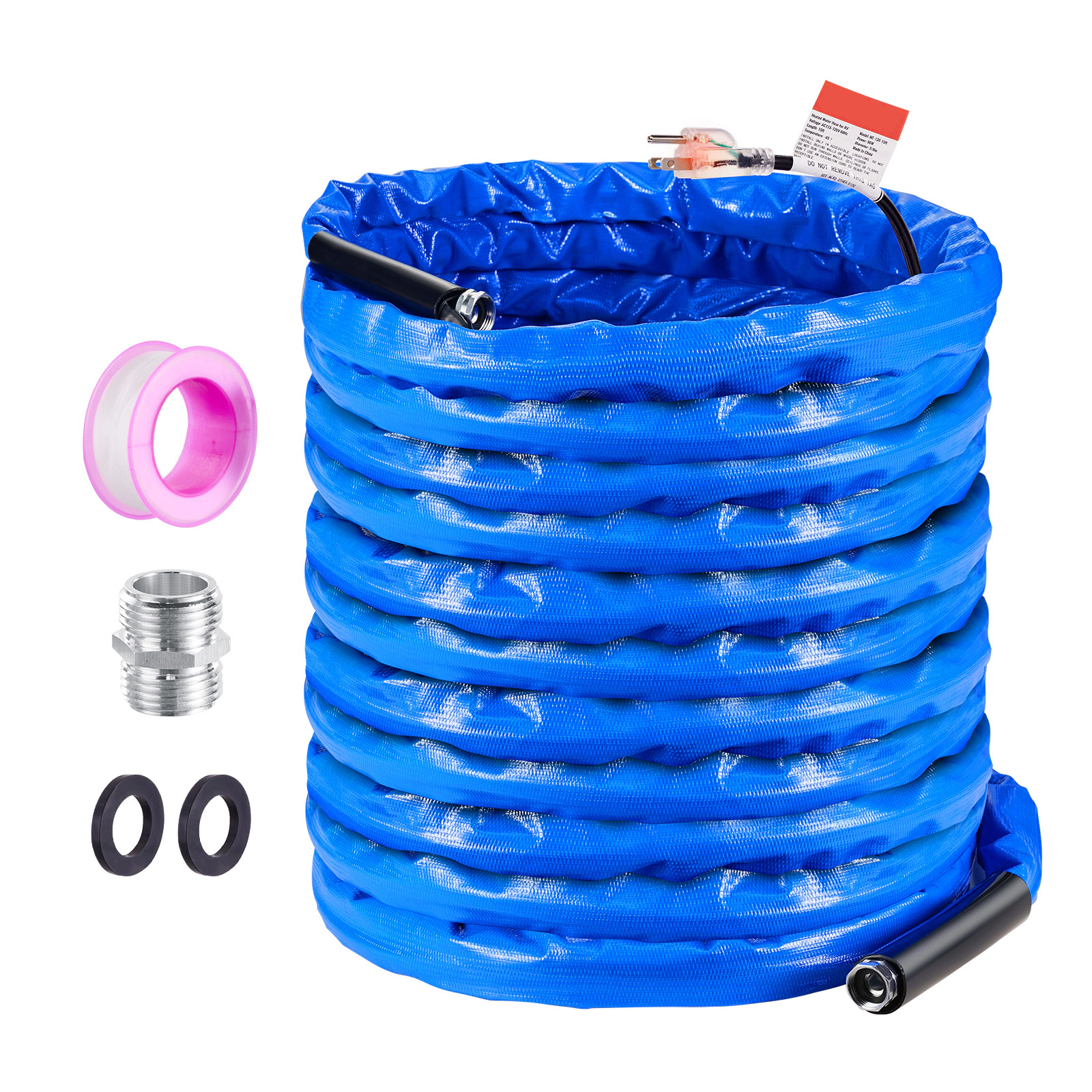 HONGGE 100ft Heated RV Water Hose with Corrugated Cover, Freeze-Proof to -45°F, 5/8" ID, Lead & BPA Free