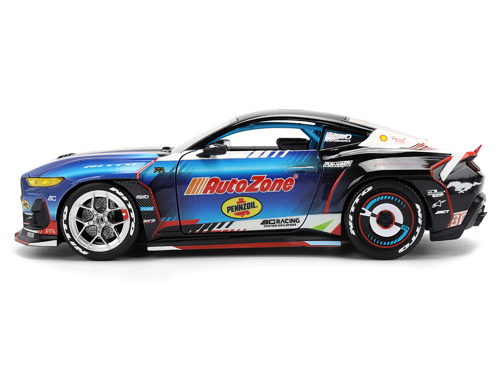 Jada Ford Mustang Rtr #130 James Deane "Autozone" "Formula Drift Pro Championship" (2025) With Lights "Rtr