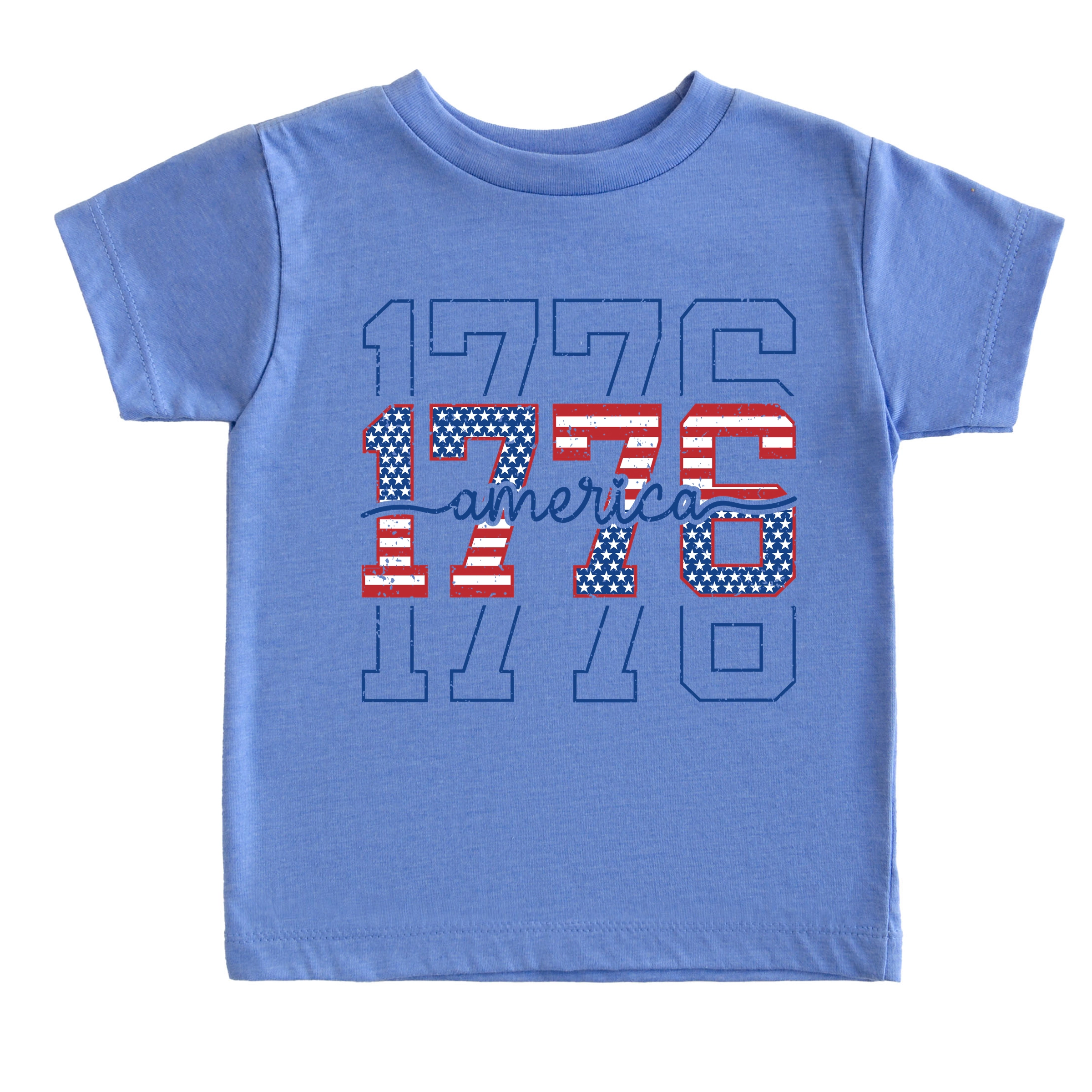 The Juniper Shop - 1776 America Stacked Toddler Short Sleeve Graphic T-Shirt