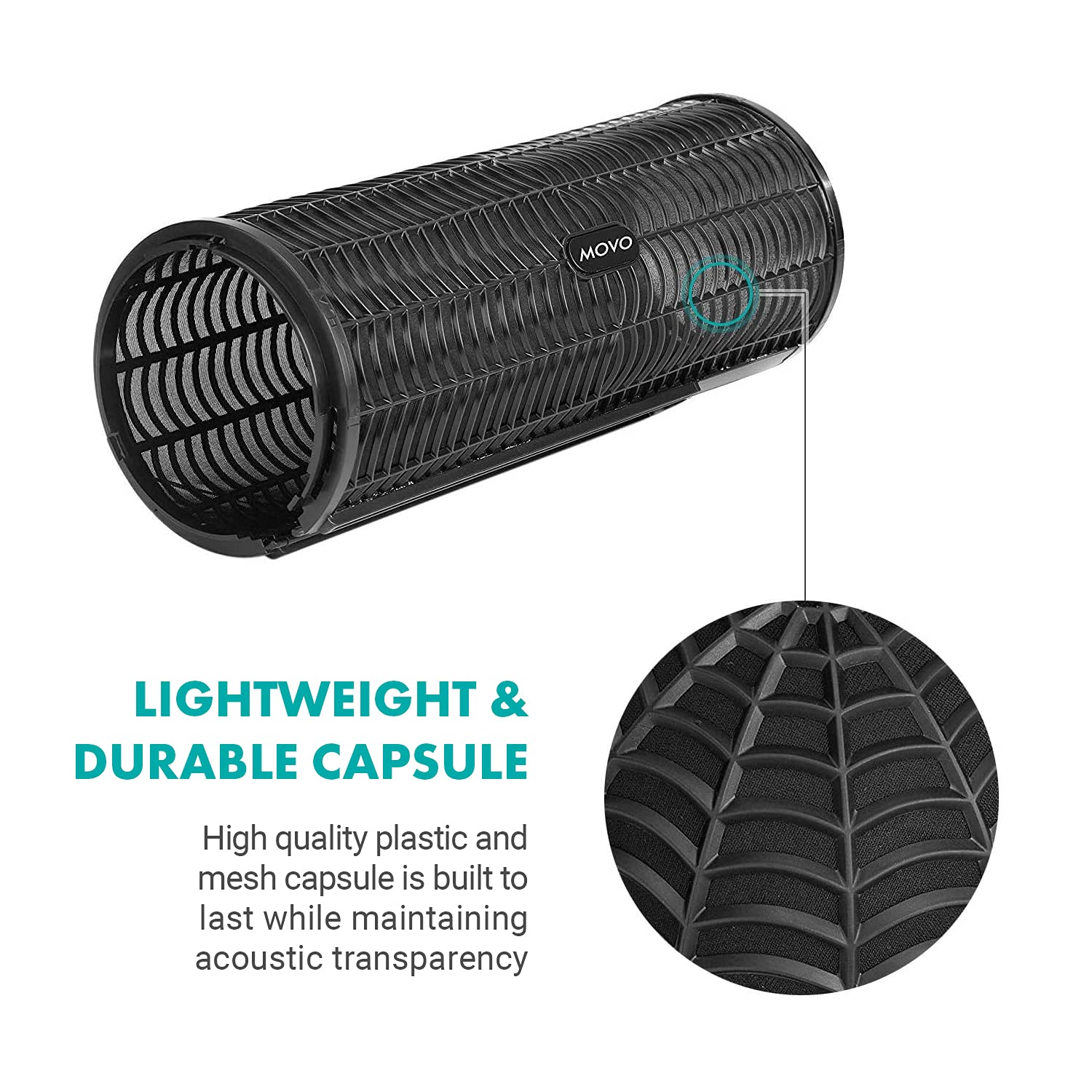 Movo BWS1000 Blimp Wind and Vibration Protection System for Shotgun Microphones - Features 12-point Internal