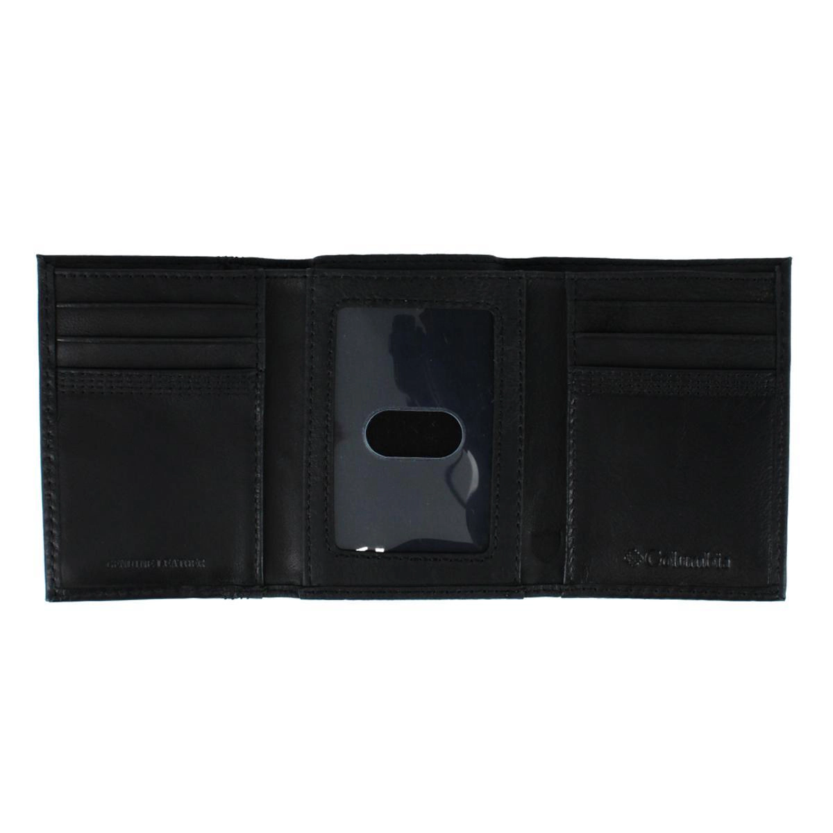 Columbia Men's Leather RFID Trifold Wallet with Front Pocket