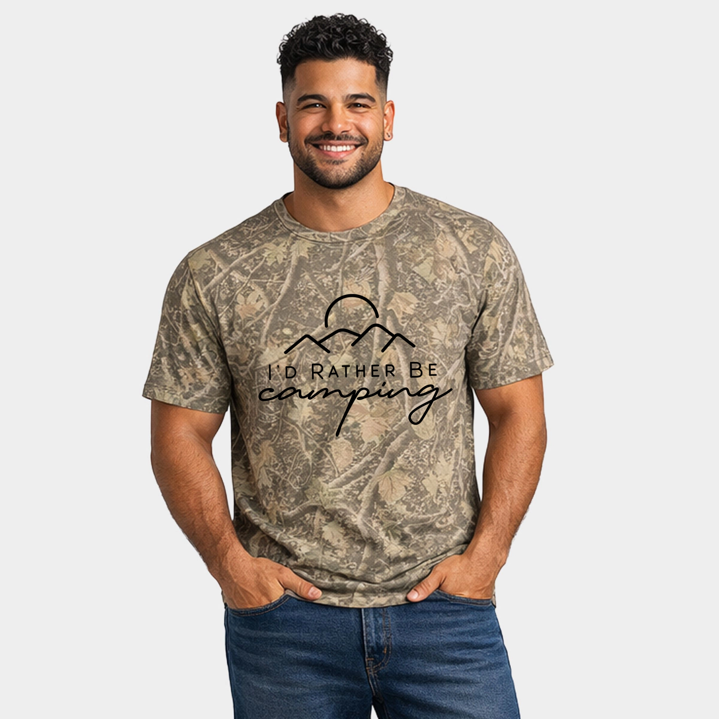 Simply Sage Market - I'd Rather Be Camping Men's Heavyweight Crew