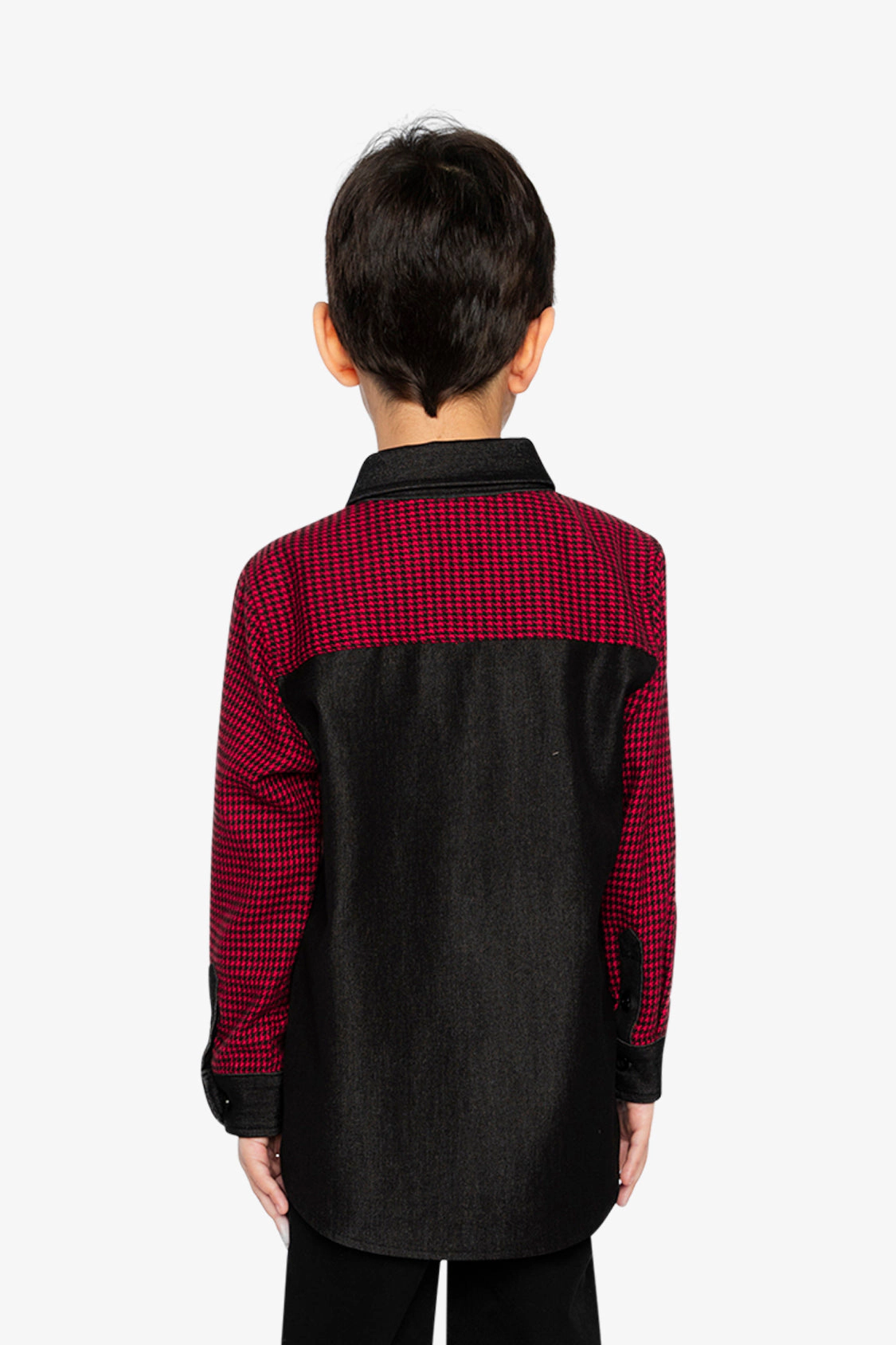 Deux par Boys Houndstooth Button-Down Shirt
