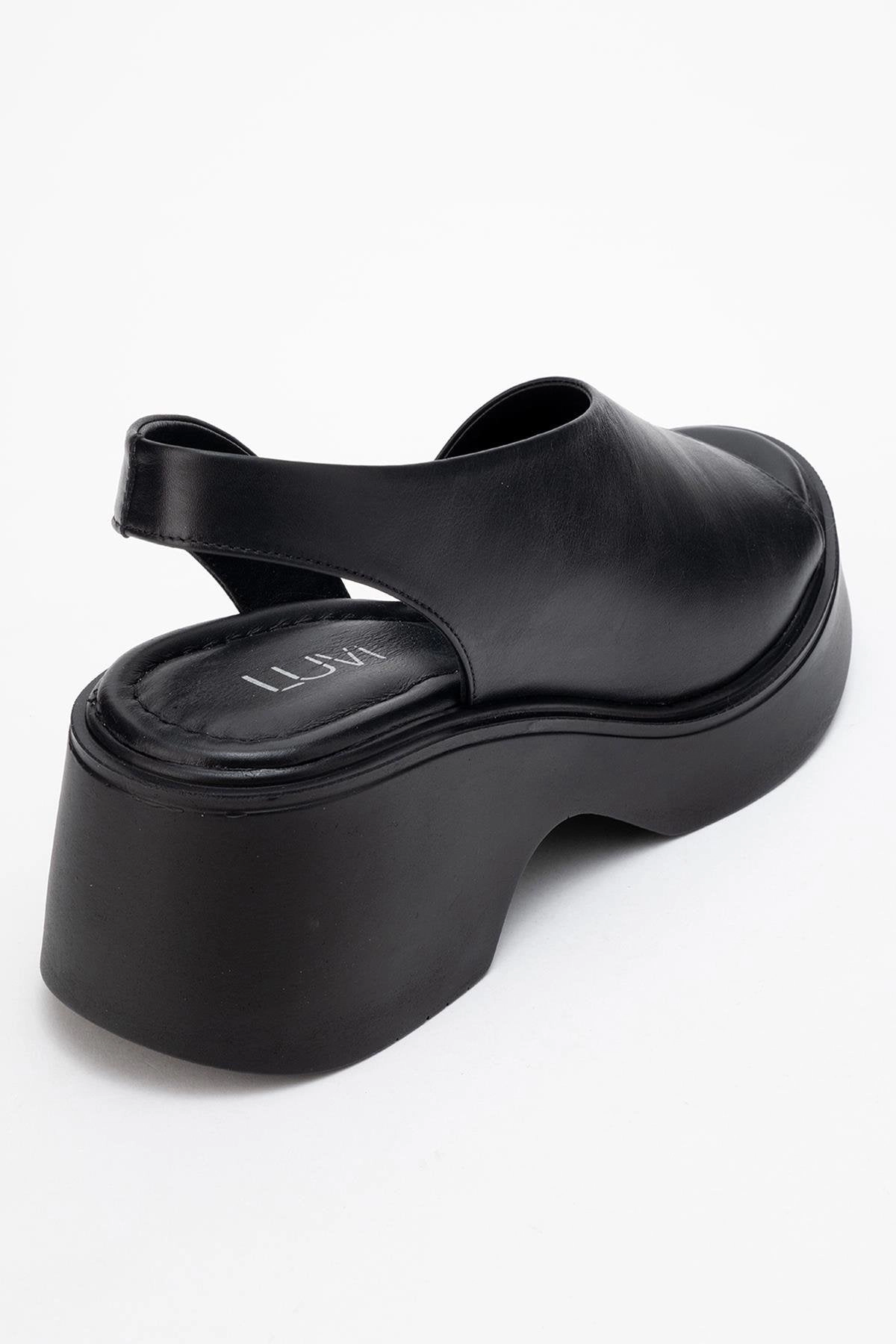 Forever & Always Womens ROY Leather Wedge Sandals