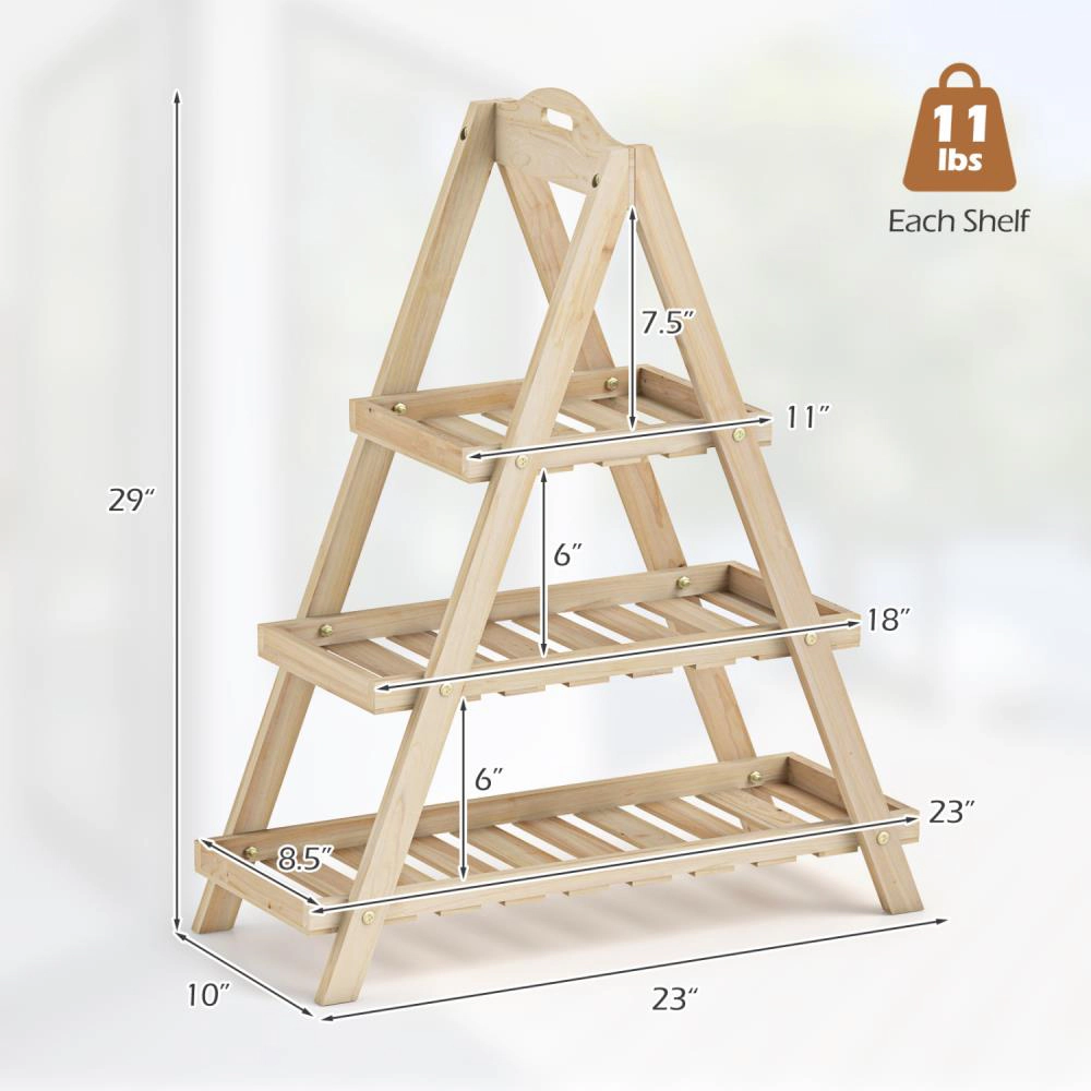 Hivvago 3-Tier Plant Stand Flower Pot Display Shelf