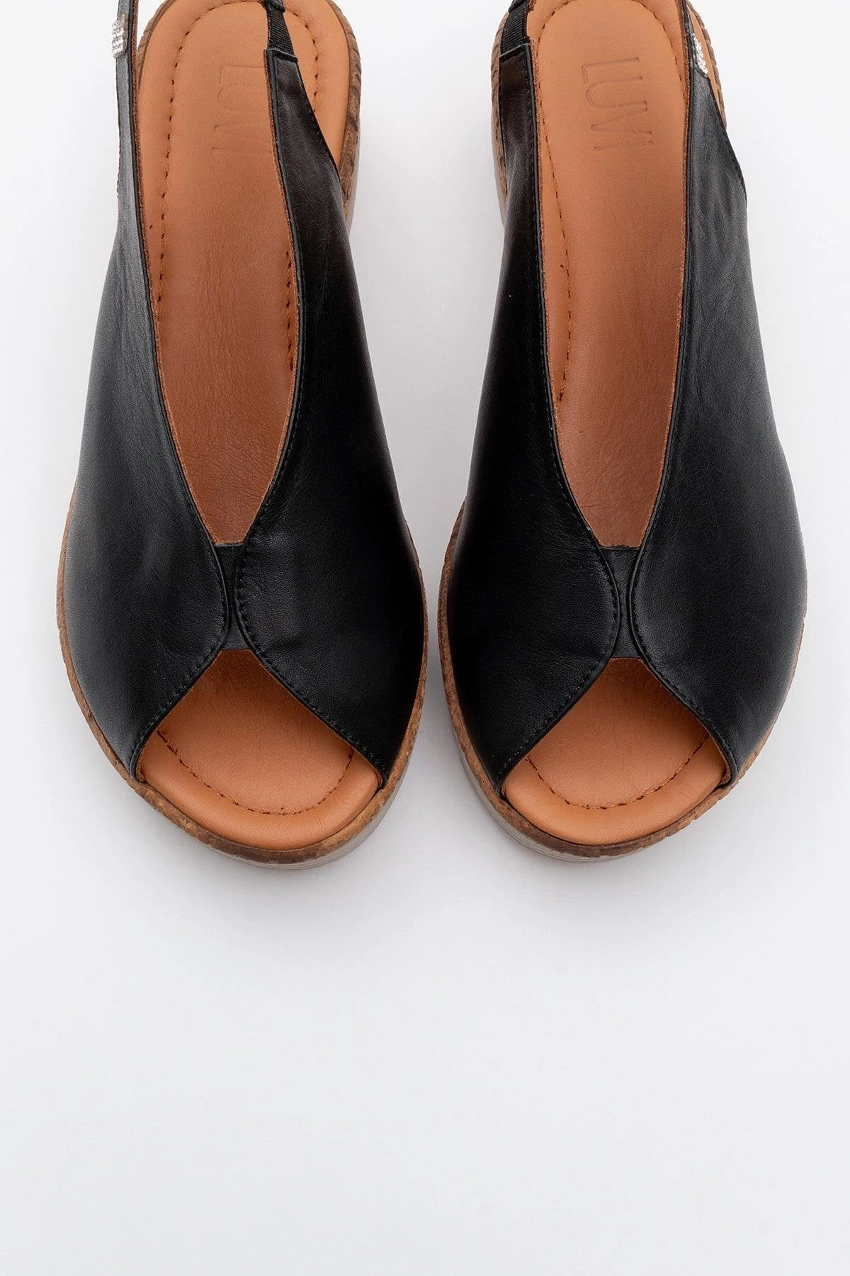 Forever & Always Womens Blom Leather Platform Sandals