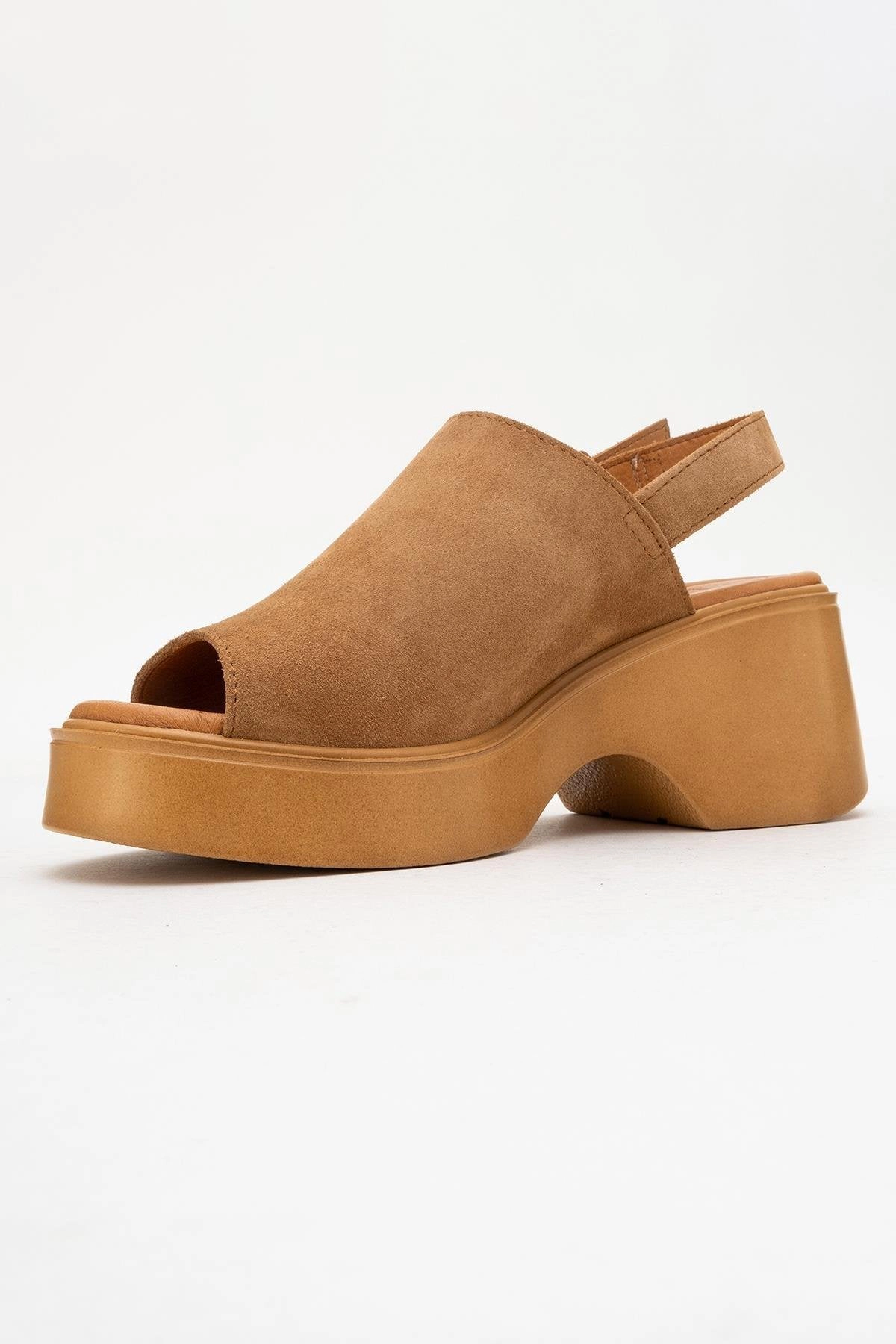 Forever & Always Womens Power Leather Platform Wedge Sandalss