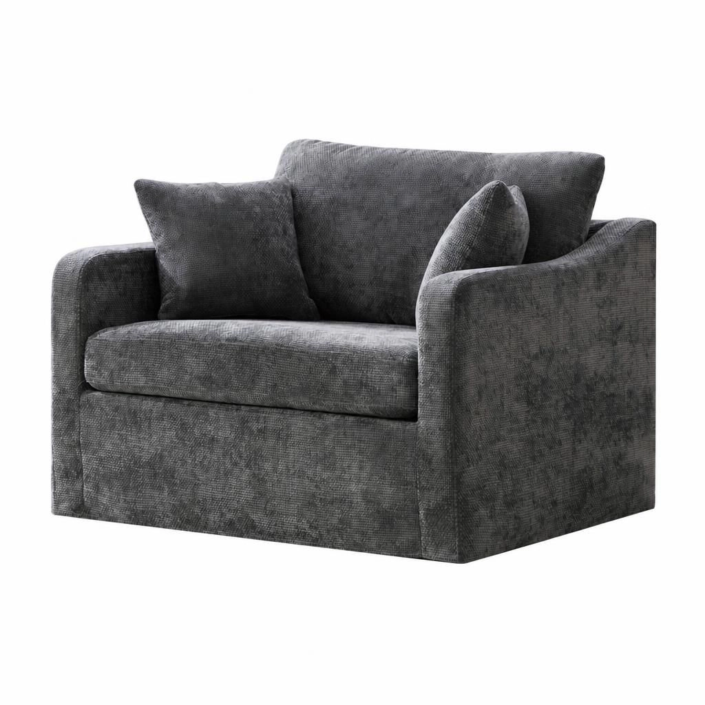 GOODSILO Comfortable Upholstered Chenille Accent Chair