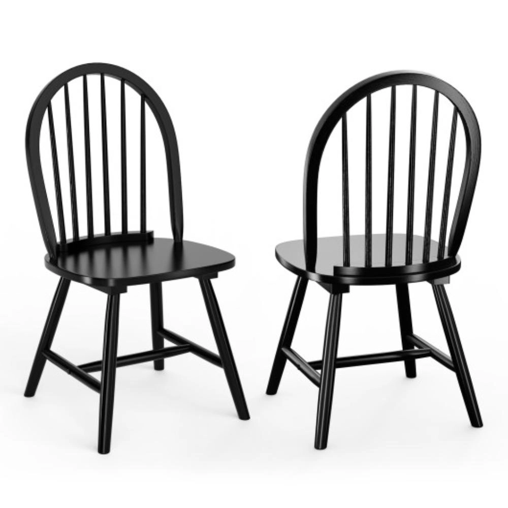 Hivvago Set Of 2 Vintage Windsor Wood Chair With Spindle Back For Dining Room