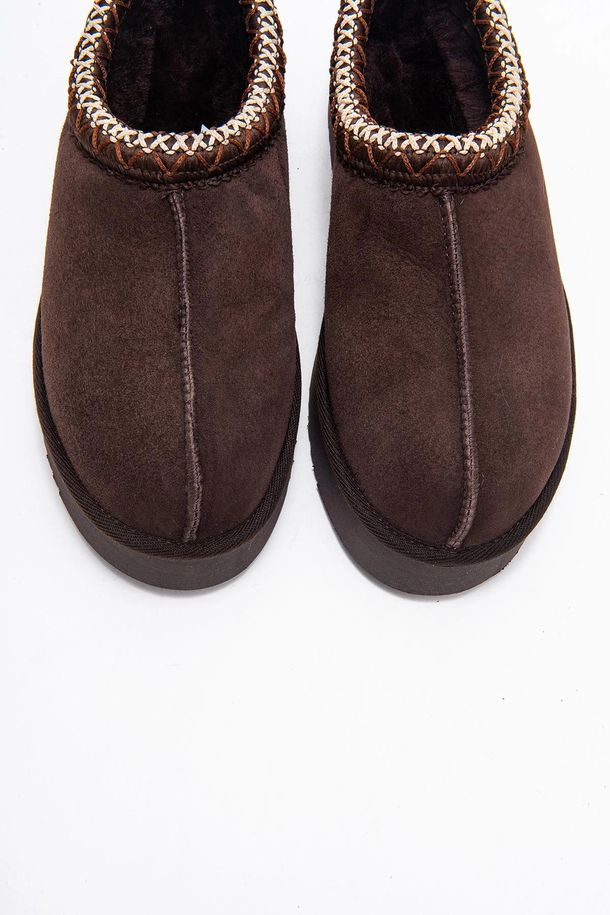 Forever & Always Womens Avelia Leather Winter Slippers