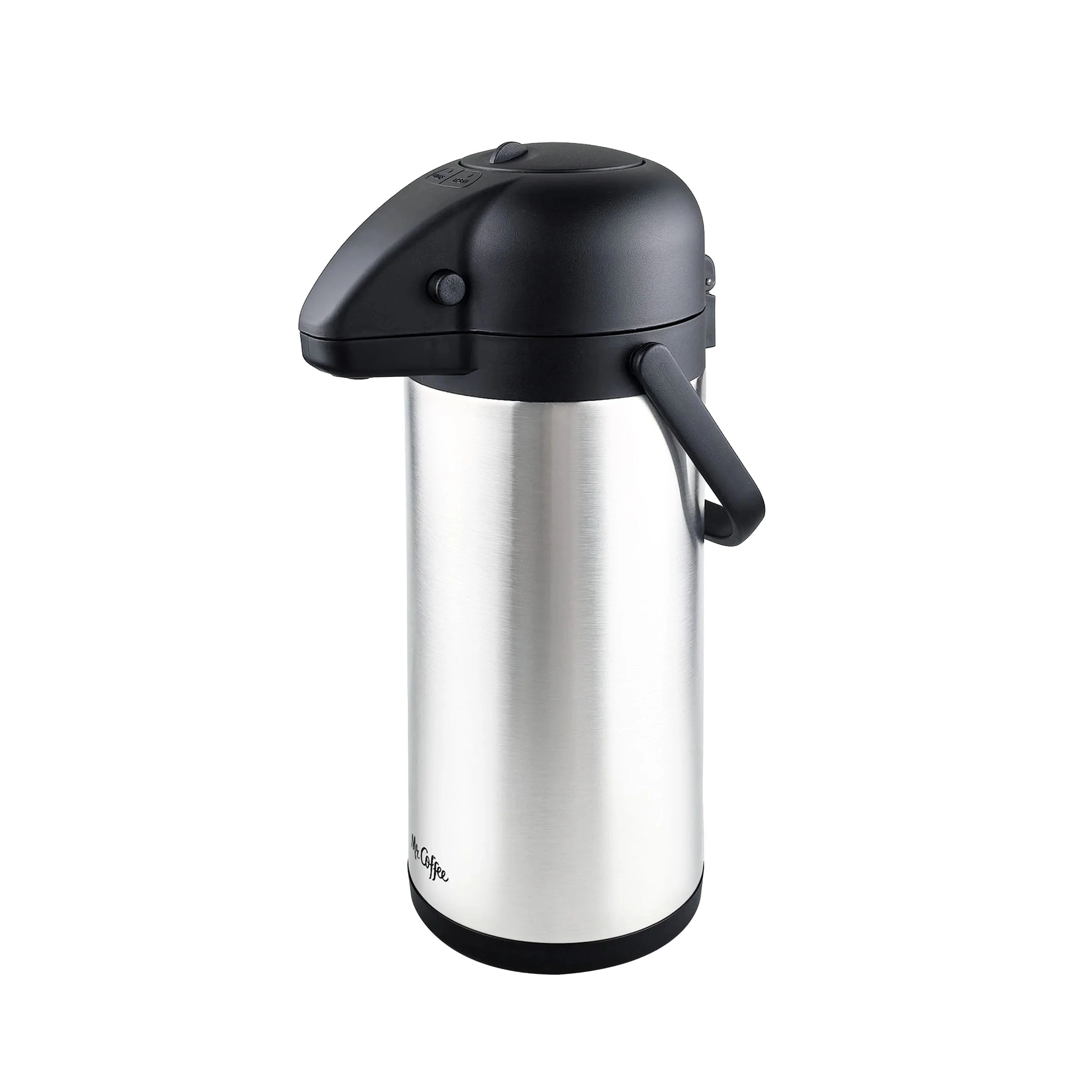 Mr. Coffee Pour lock 3 Liter Stainless Steel Vacuum Coffee Pump Pot with Lid