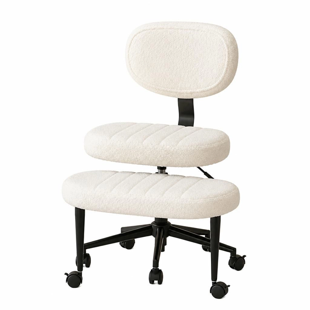 GOODSILO Compact Upholstered Velvet Office Chair