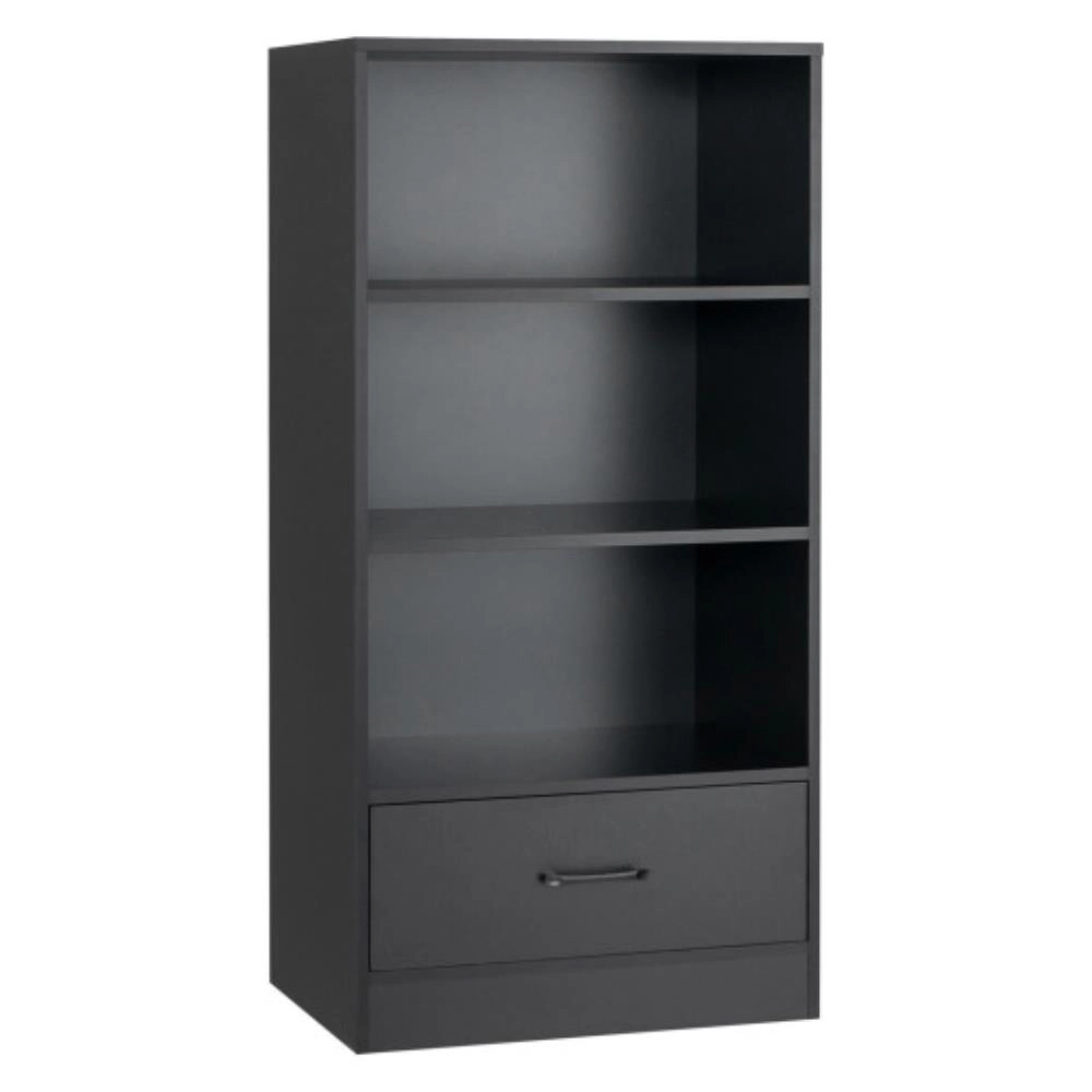 Hivvago 48 Inch Tall 4 Tiers Wood Bookcase with Drawer