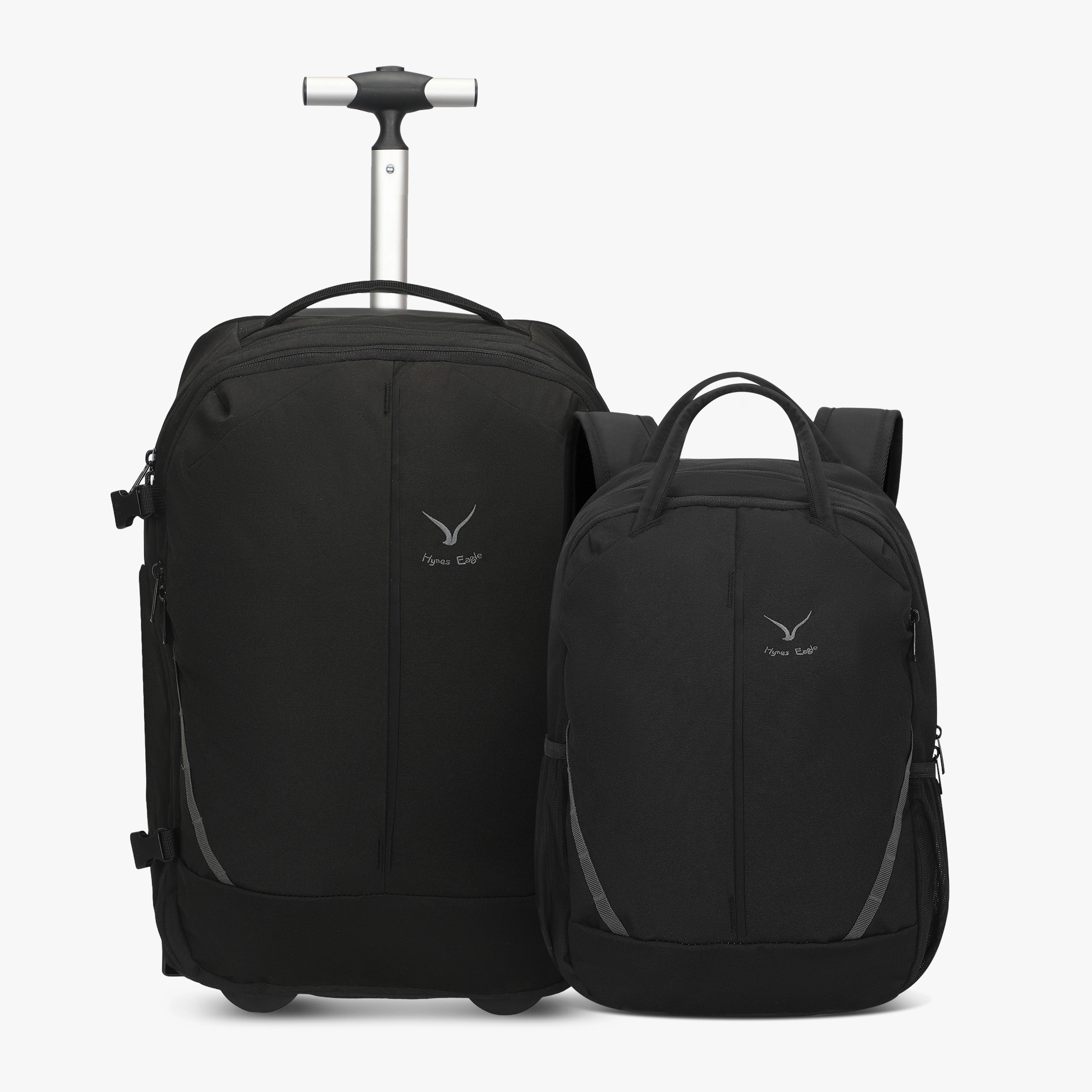 Hynes Eagle Unisex Duo 2-in-1 Rolling Travel Backpack