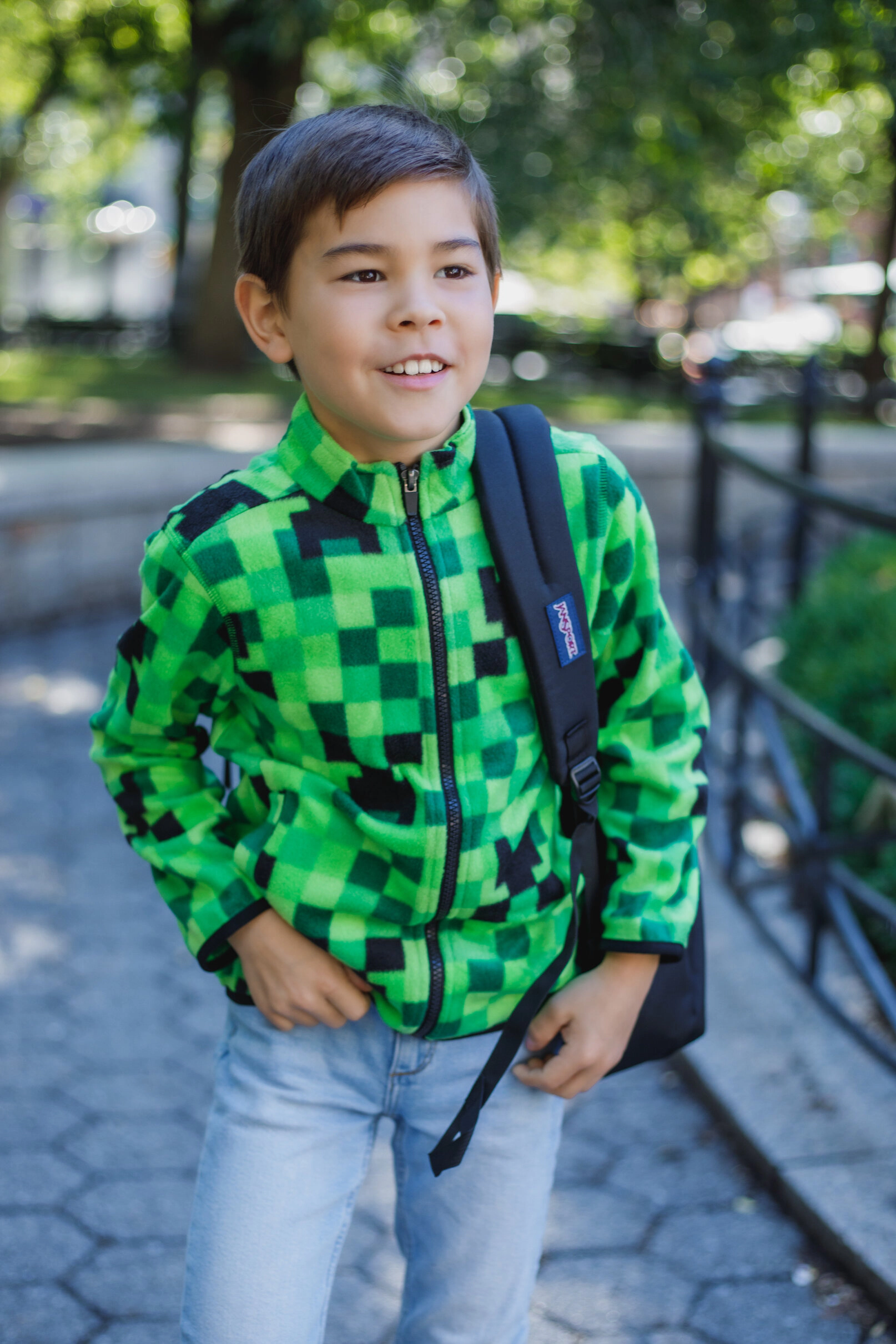 Minecraft Creeper Zip-Up Fleece Jacket