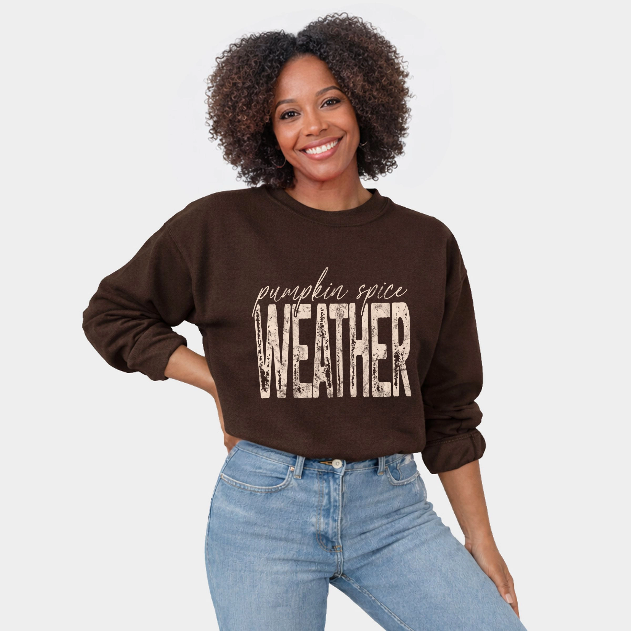 Simply Sage Market - Women's Graphic Sweatshirt Pumpkin Spice Weather