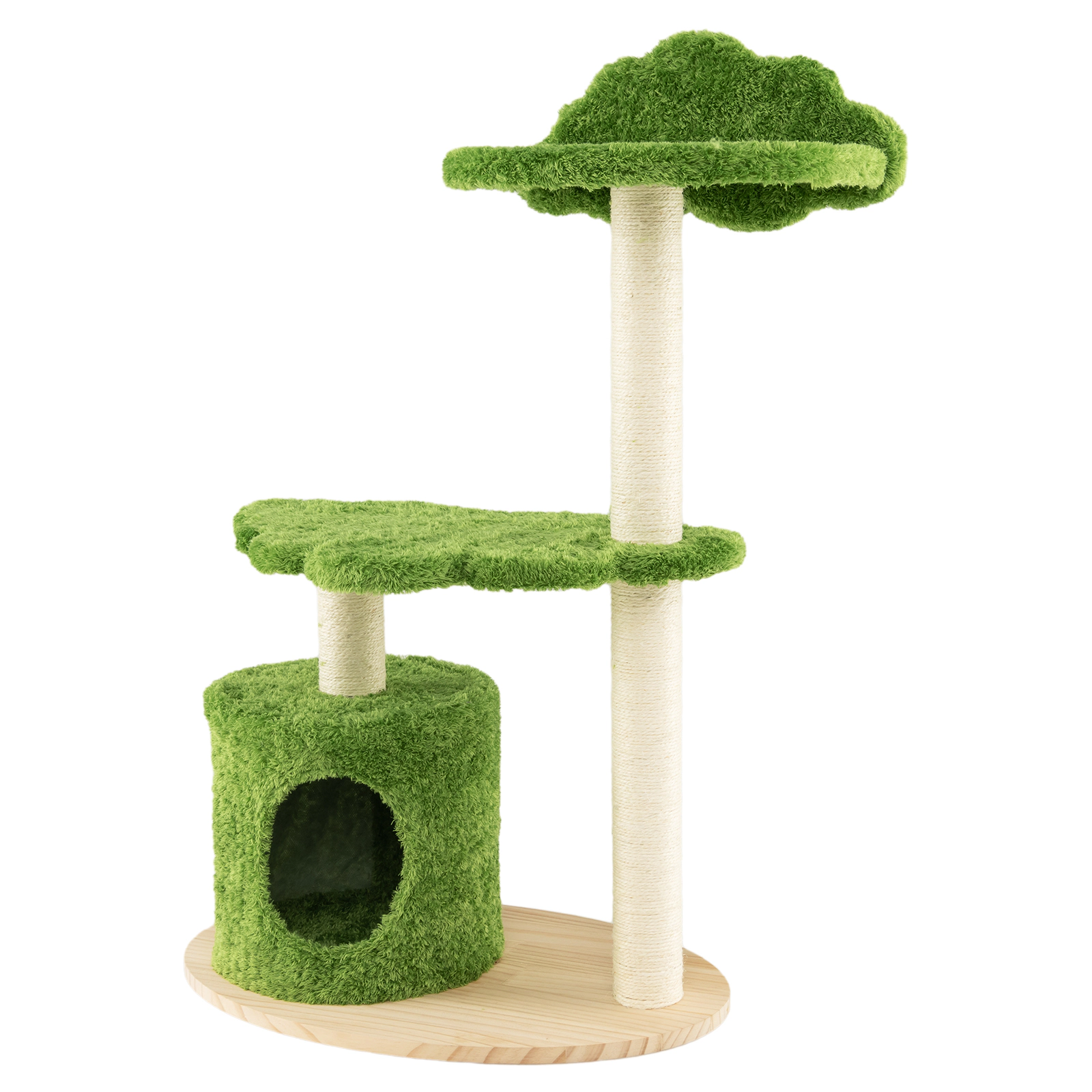 SlickBlue Compact Cat Tower with Rotating Platform and Cat Condo