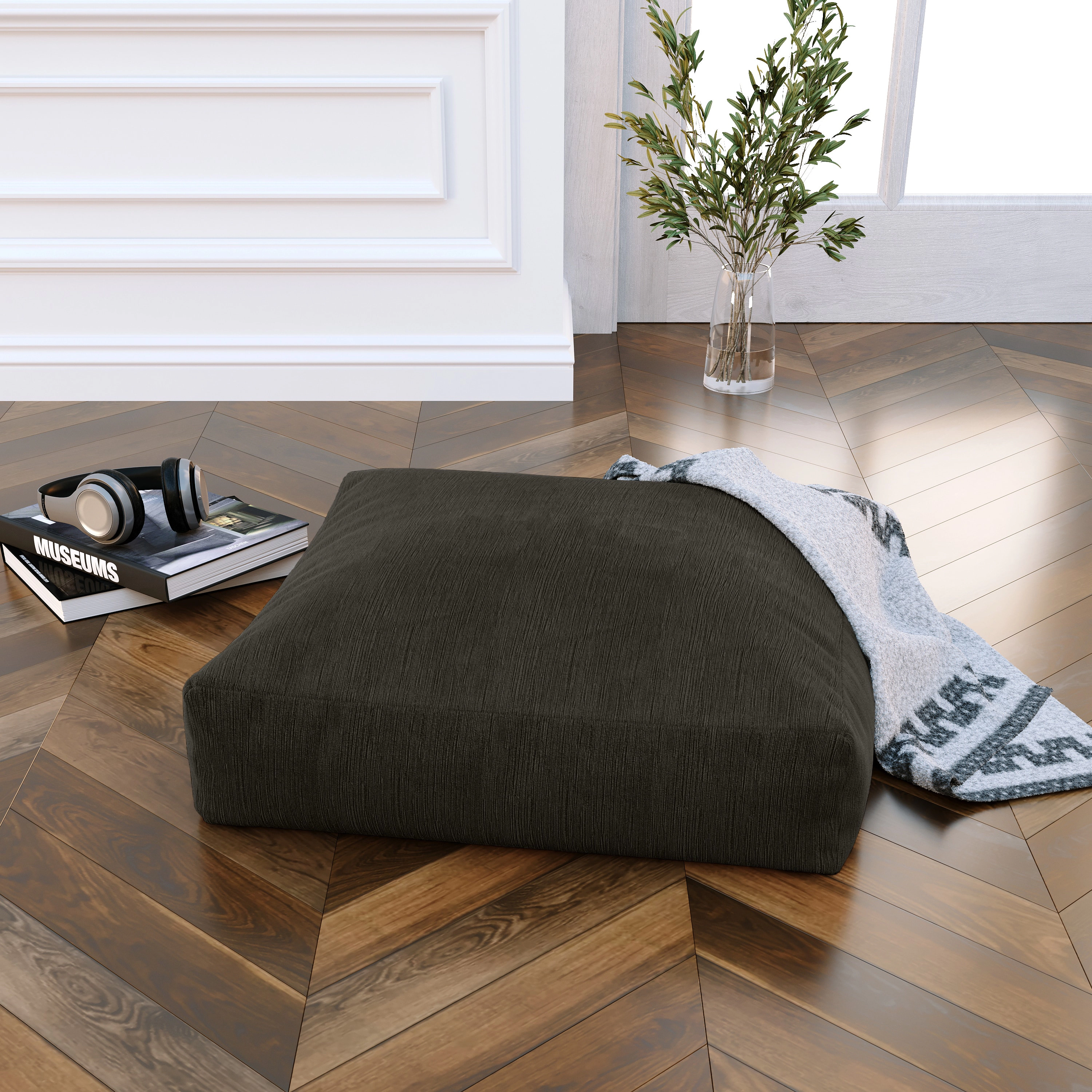 Jaxx Brio Large Décor Floor Pillow/Meditation Yoga Cushion, Plush Microvelvet