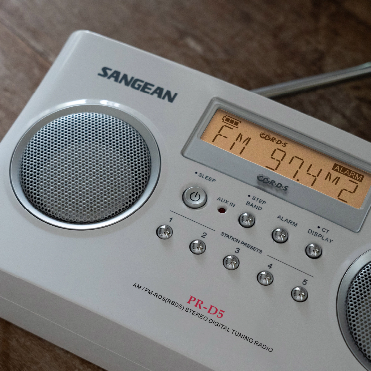 Sangean PR-D5BK Portable AM/FM Radio, Digital PLL Tuning and RDS