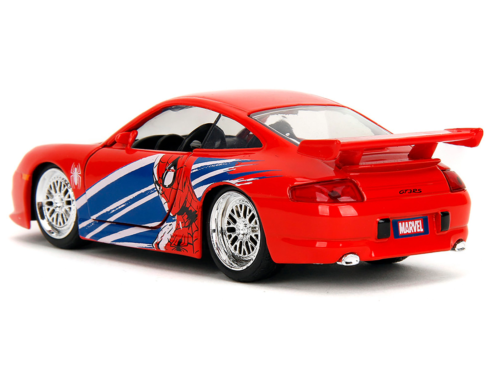 Jada Porsche 911 GT3 RS (996) Red with Graphics "Marvel's Spider-Man" 1/32 Diecast Model Car by Jada