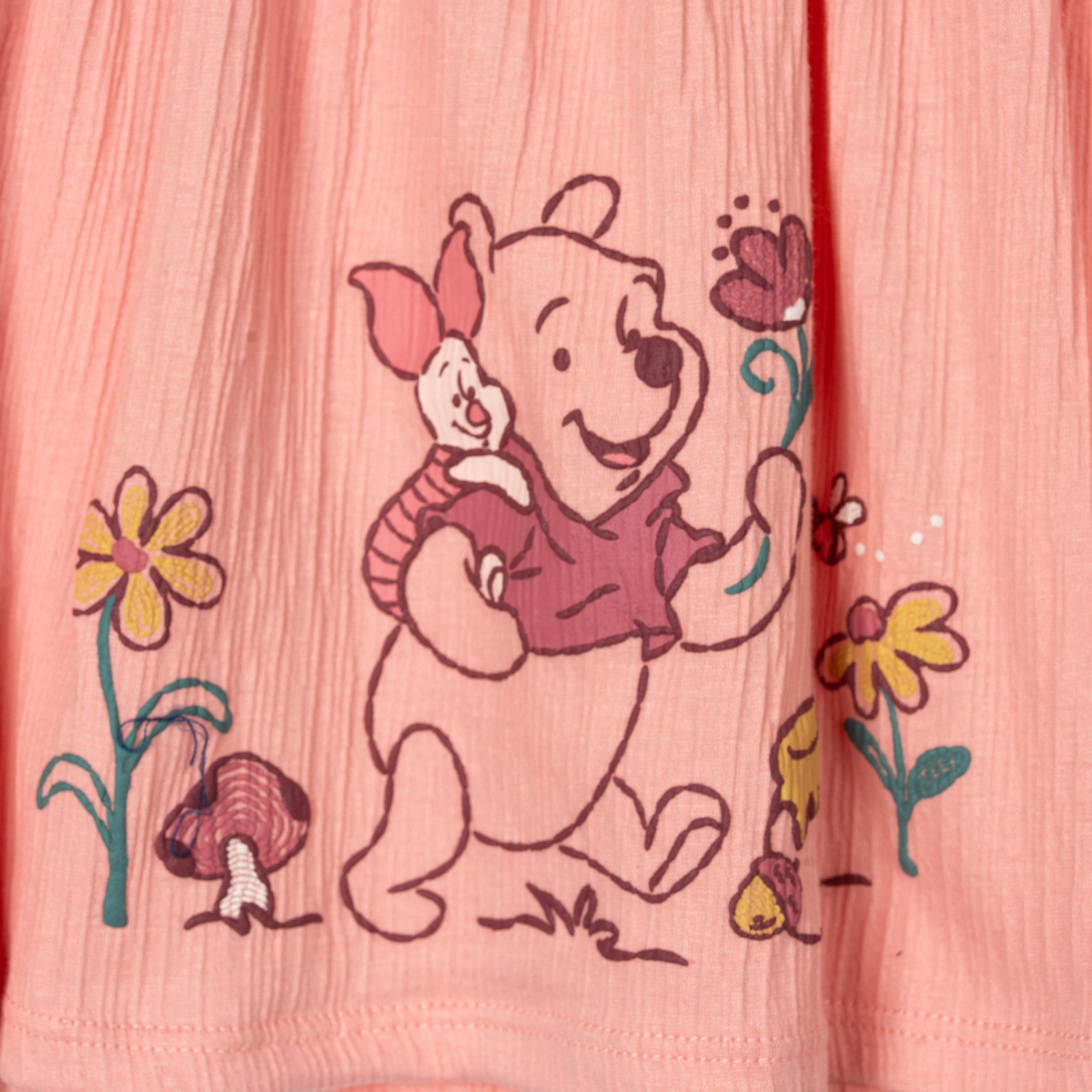 Disney Winnie the Pooh Girls' 2-Piece Top and Denim Pants Set