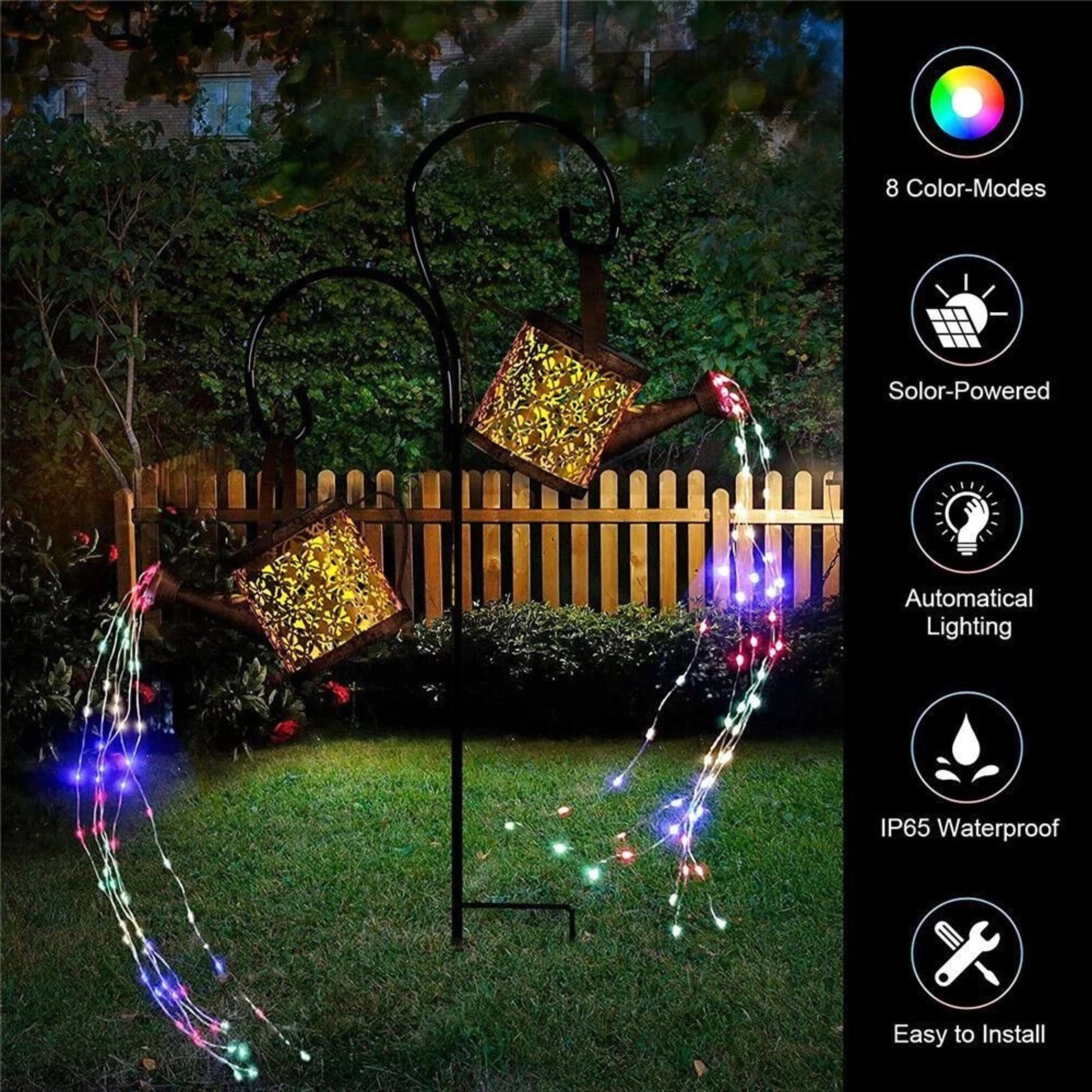 Home Collection Solar Watering Can Garden Light with 36 Warm White LEDs