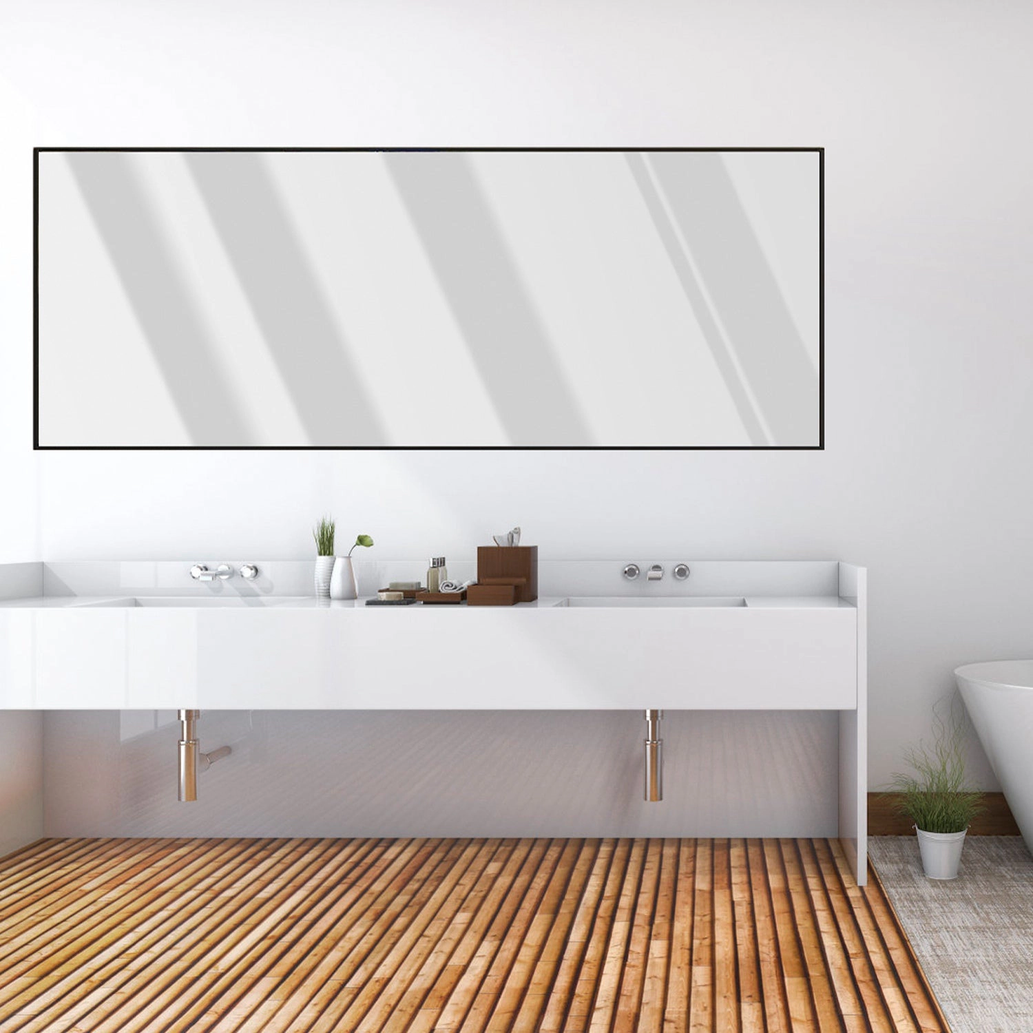 GBruno Aluminum Alloy 63 Full Length Floor Mirror
