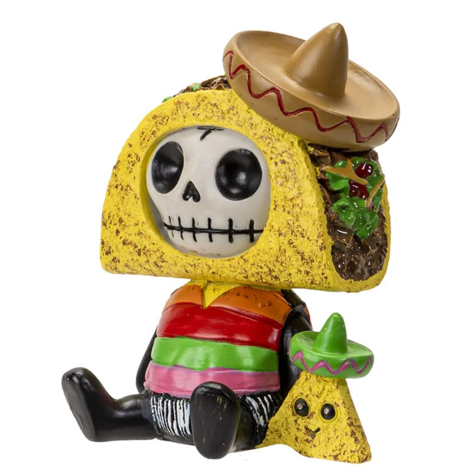 Pacific Giftware Furrybones Pancho Dressed as a Food Favorite Taco Comes Fully Load Skeleton Figurine 3 inch