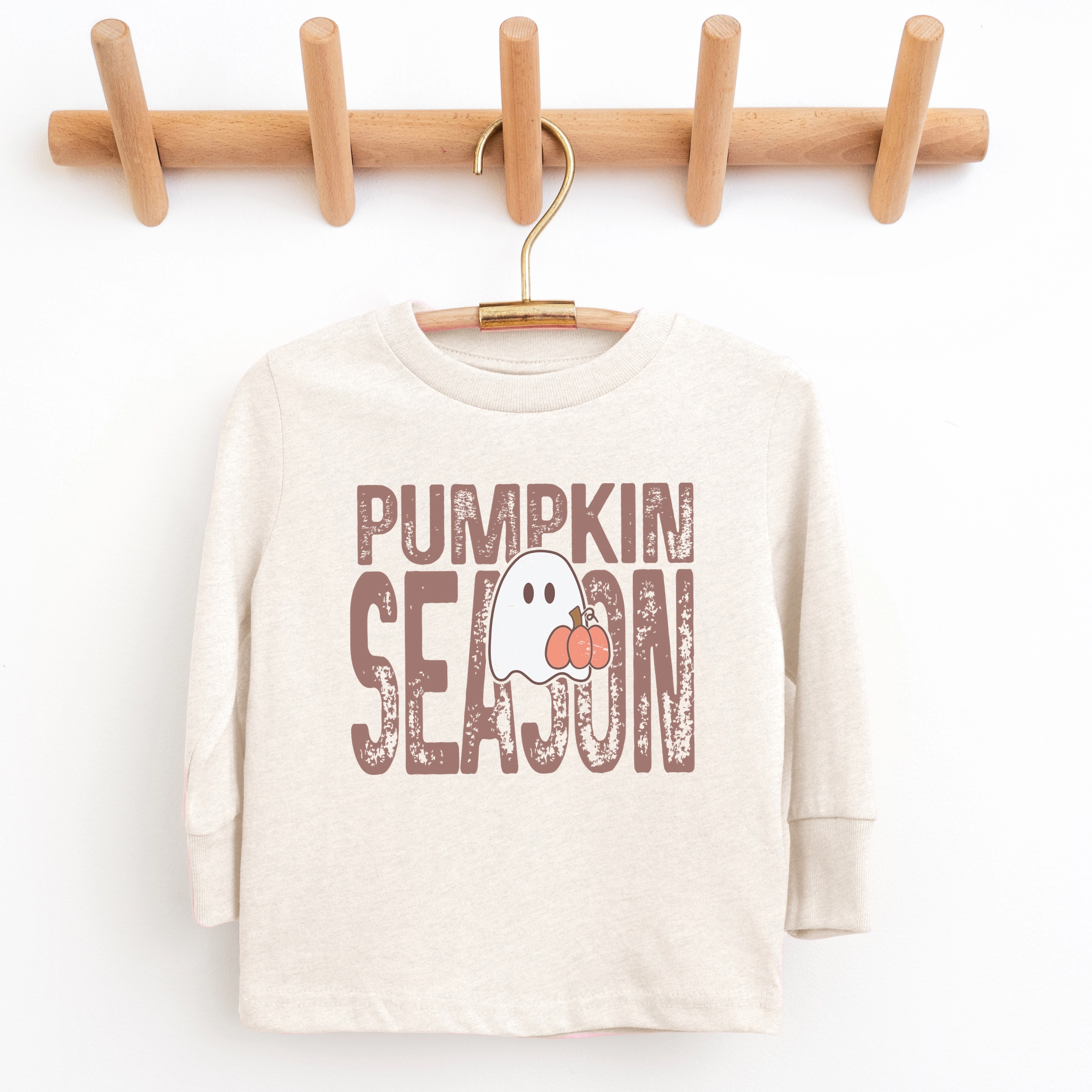 The Juniper Shop - Youth Long Sleeve Graphic T-Shirt Pumpkin Season Ghost