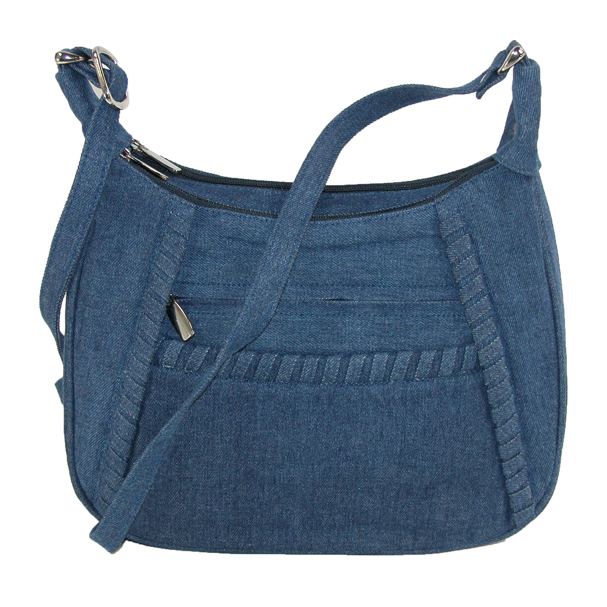 Magnifique Denim Style Shoulder Handbag with Adjustable Strap