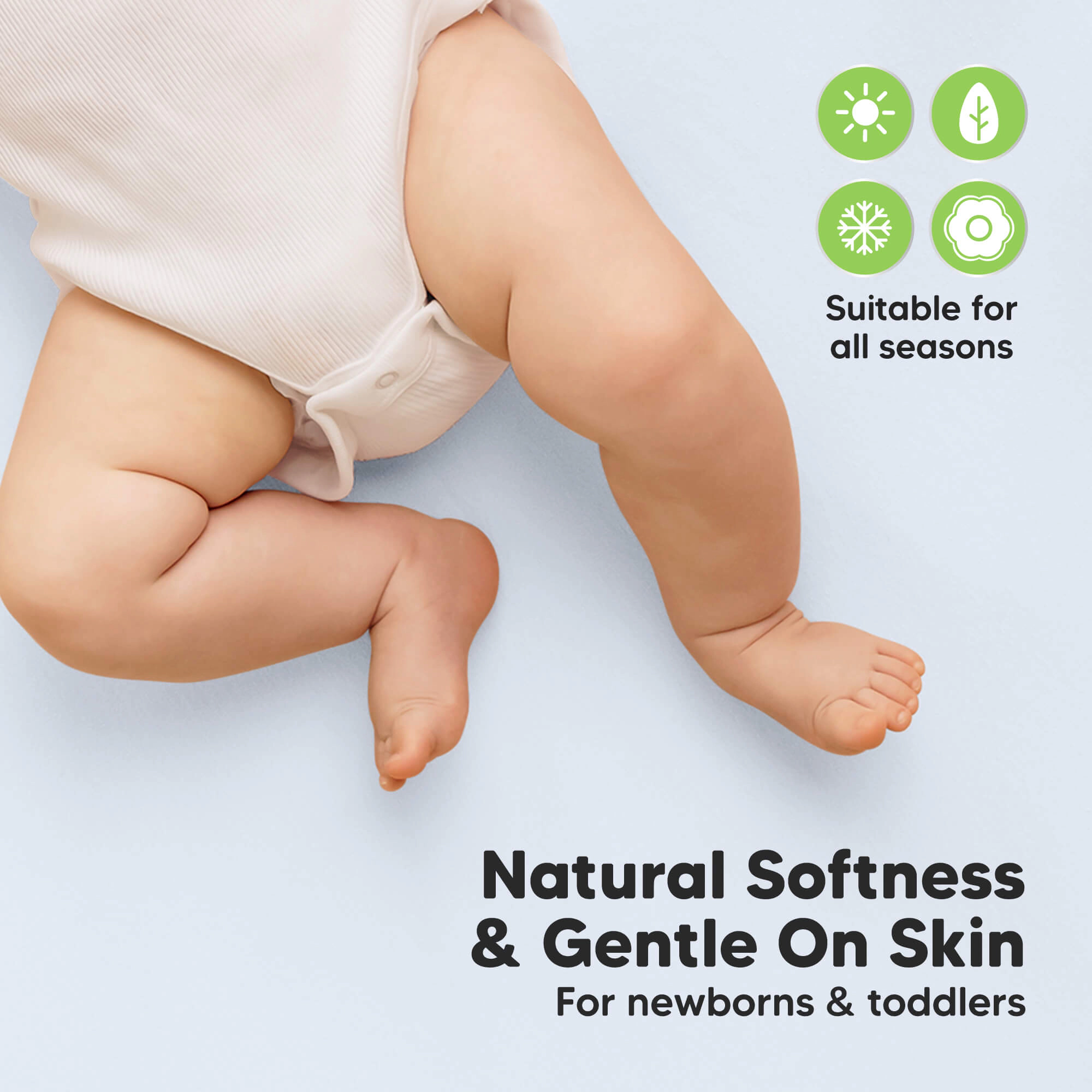 KeaBabies 2-Pack Soothe [Protect+] Waterproof Crib Sheets