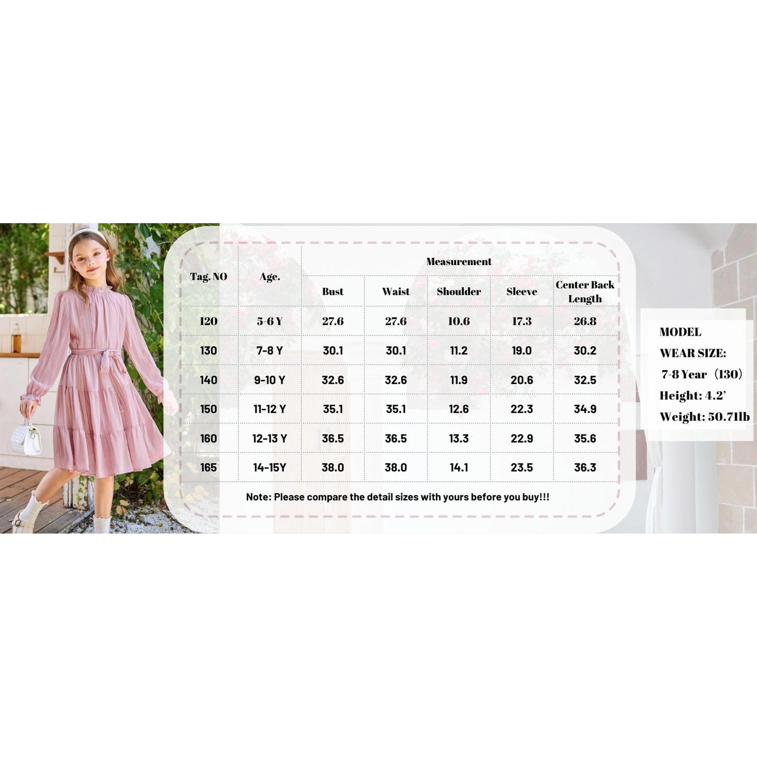 Arshiner Christmas Dress Girls Long Sleeve Fall Party Wedding Fancy Boho Dresses