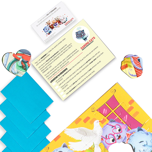 Chalk & Chuckles Caring Cats Lotothot Activity Puzzle -100 pieces