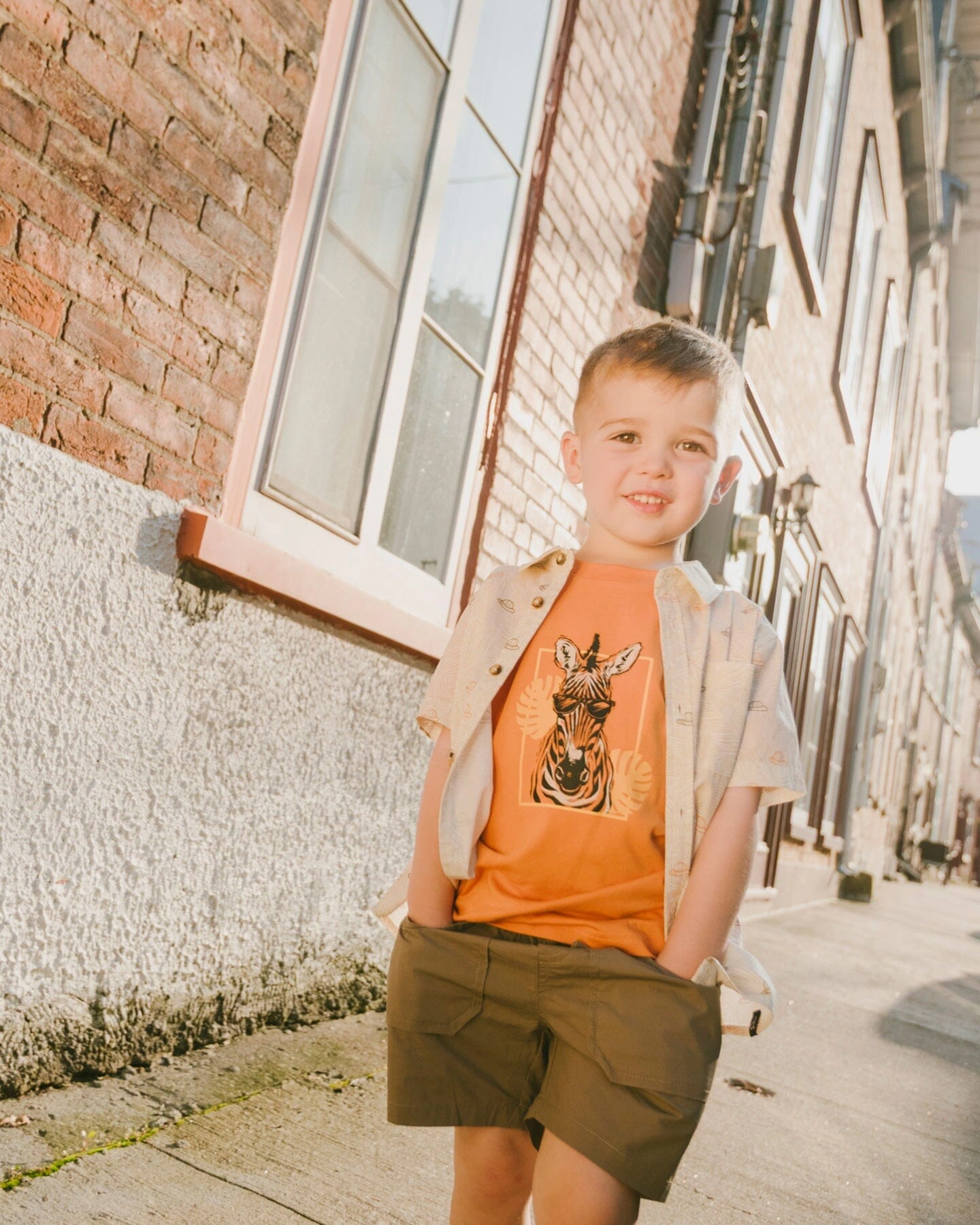 Deux par Boys Parachute Patch Pocket Drawstring Shorts
