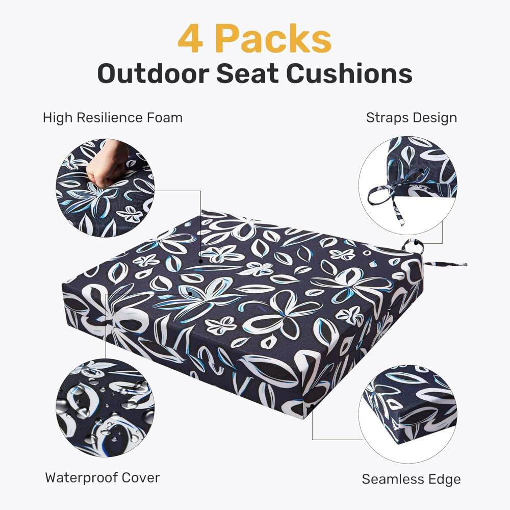 Radiant Essence Unisex Waterproof Tufted Patio Chair Cushion